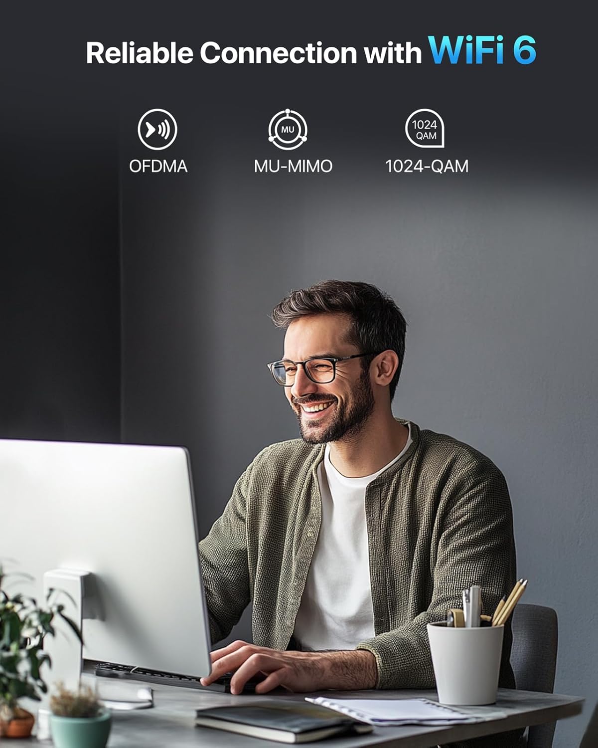 BrosTrend Long Range USB WiFi Adapter for PC, AX900 USB WiFi 6 Adapter Dual Band 5GHz 600Mbps + 2.4GHz 286Mbps, High Gain Wireless Wi-Fi Dongle w/ 6dBi Antenna for Windows 11/10/7, Easy Setup, USB2.0 - Image 5