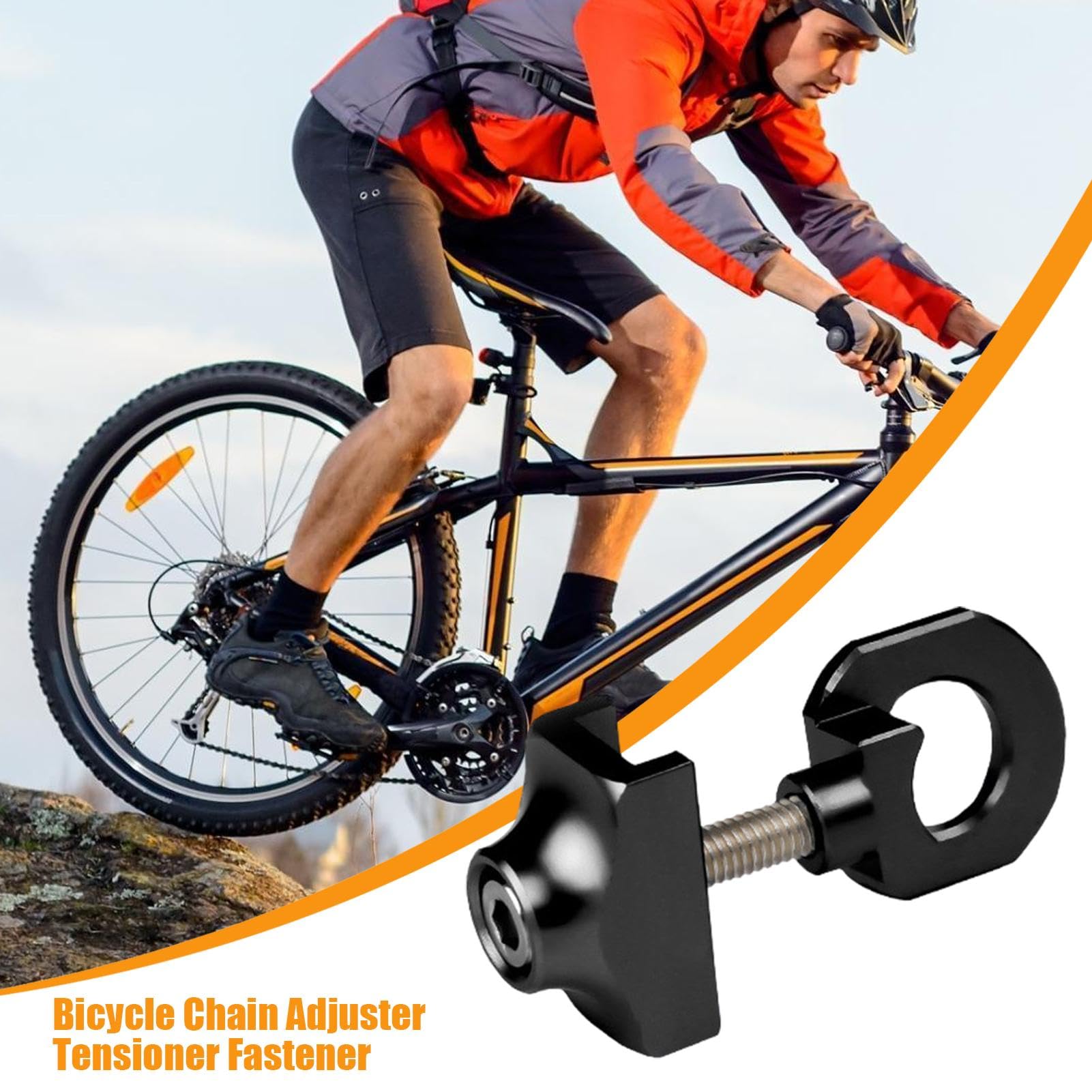 Cycle Chain Adjust Bolt - Fixed Gear Cycle Chain Adjust Bolt Tensioner Fastener,Adjustable Chain Buckle Cycle Wheel Fixing Button Zipper for Dead Fly Cycles