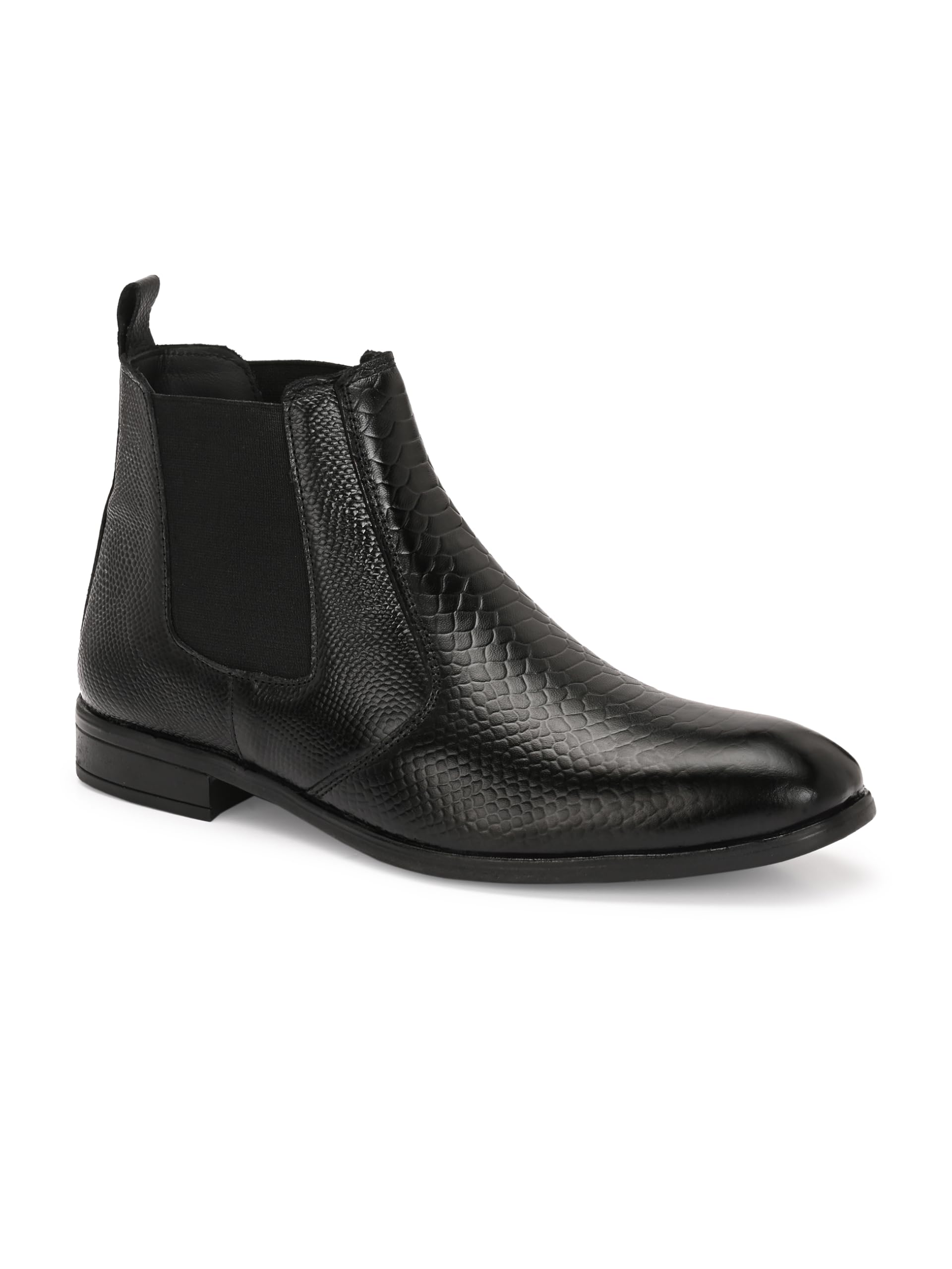 Men’s Crocodile Embossed Leather Chelsea Boots | Premium Ankle Dress Boots | Formal & Casual Boots-image-25