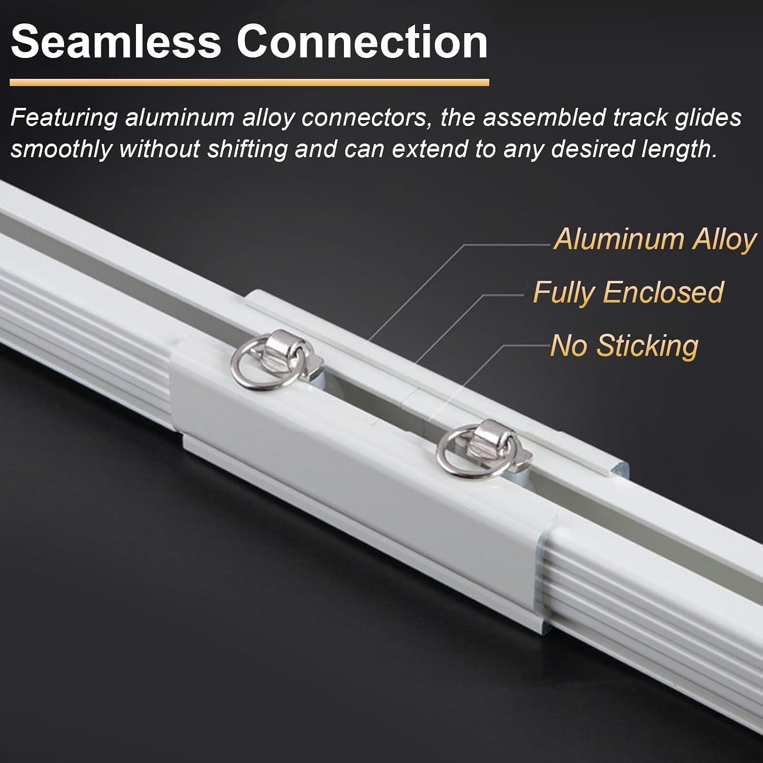 Room Divider Ceiling Curtain Track, Heavy Duty Metal Curtain Track System for Rv Garage, Drop Ceiling Curtain Rail Track Set with Hardware(Ceiling mounted,270cm/8.9ft)