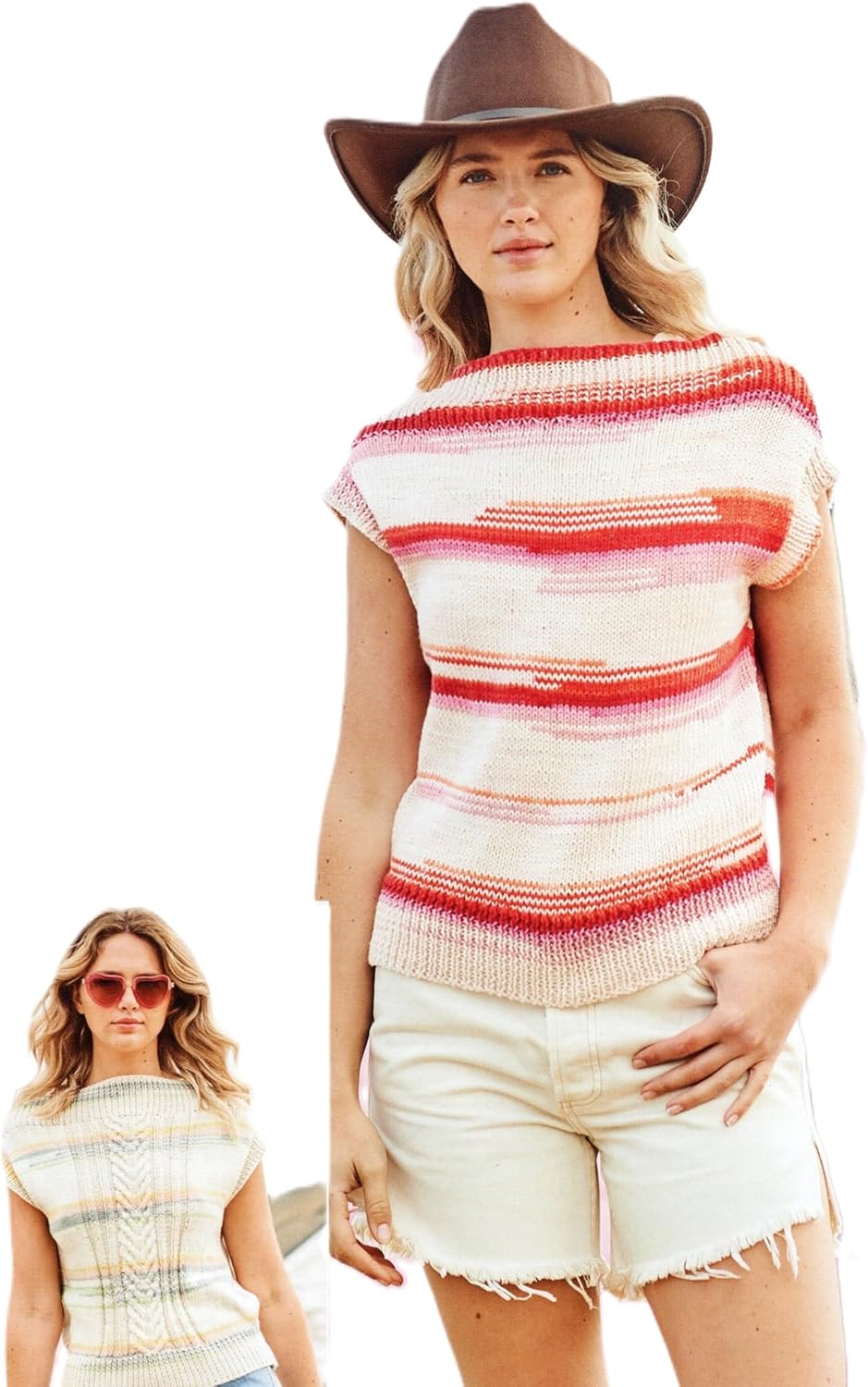 Stylecraft Savannah Aran Knitting Pattern - 9983 Ladies Summer Tops