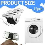 12Pcs Mini Roues de roulette, roues en caoutchouc de 1/2 pouce Roulettes à profil bas pour meubles avec plateau en acier Silent Roue fixe pour petits appareils Paniers Bagage