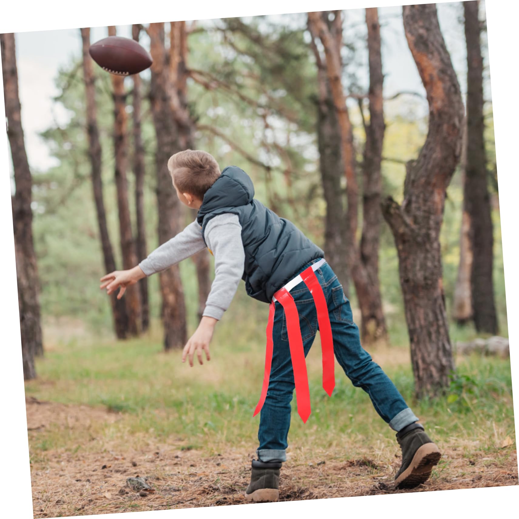 Abaodam Ceinture de Football avec Drapeaux Réglable pour Rugby Jeu Extérieur et Entraînement Ensemble Complet Ceintures Drapeaux et Jaunes pour Match et Loisirs