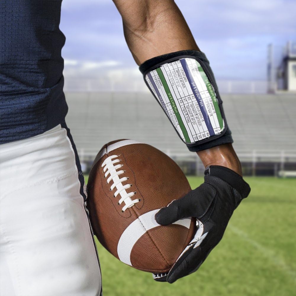 Large Size Quarterback Playbook Wristband - Great for Keeping Track of Plays!