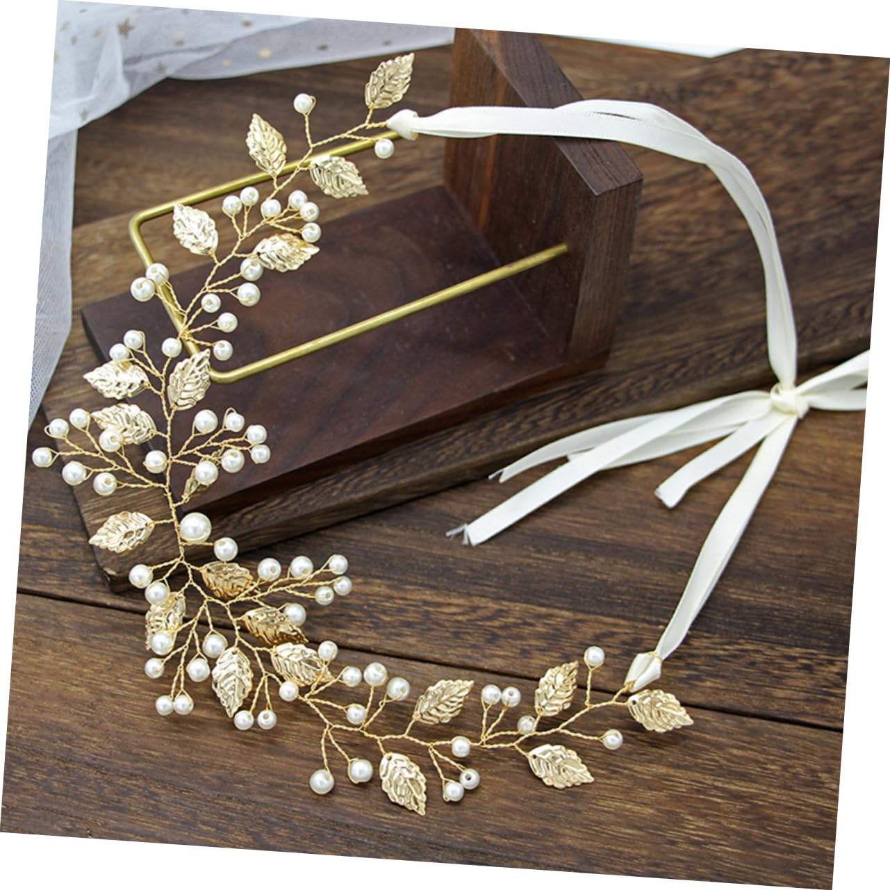 Healeved 5piezas Diadema De Perlas Para Novia Accesorio De Cabello Para Bodas Fiesta y Eventos Formales