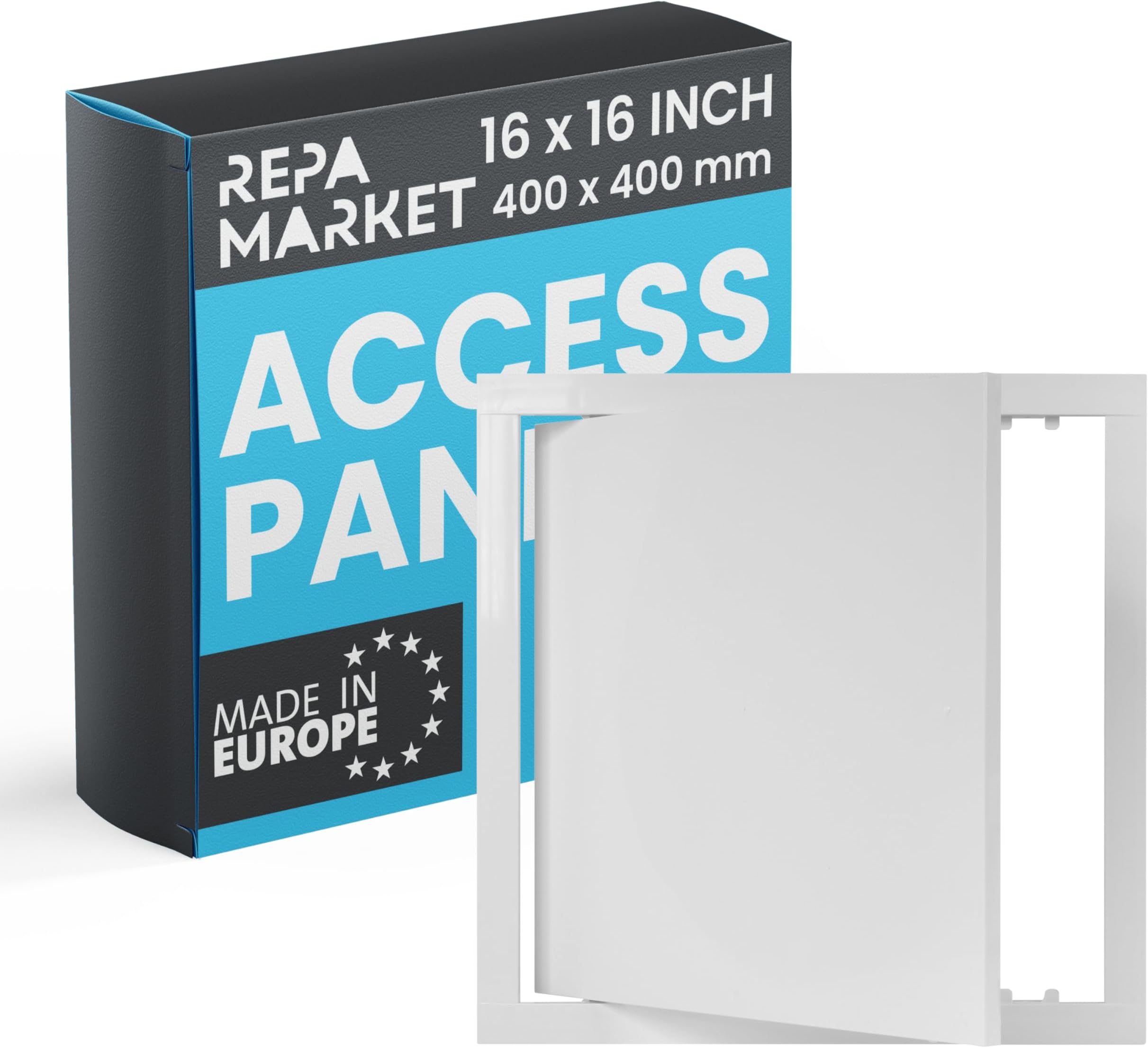 Repa Market 16 x 16 Inch Wall Access Panel for Drywall – White ABS Plastic Wall Hole Cover Plate/Plumbing Access Panel for Drywall & Ceiling/Cover Plates with Latch – Durable Service Hatch