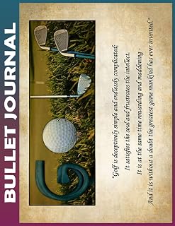 Bullet Journal: Golf Simple And Complicated Dot Grid Paper, Invest 10 minutes daily to Mental, Physical and Emotional Health Planner, Record To Do ... Ruled 110 Pages Undated, Quotes on Every Page