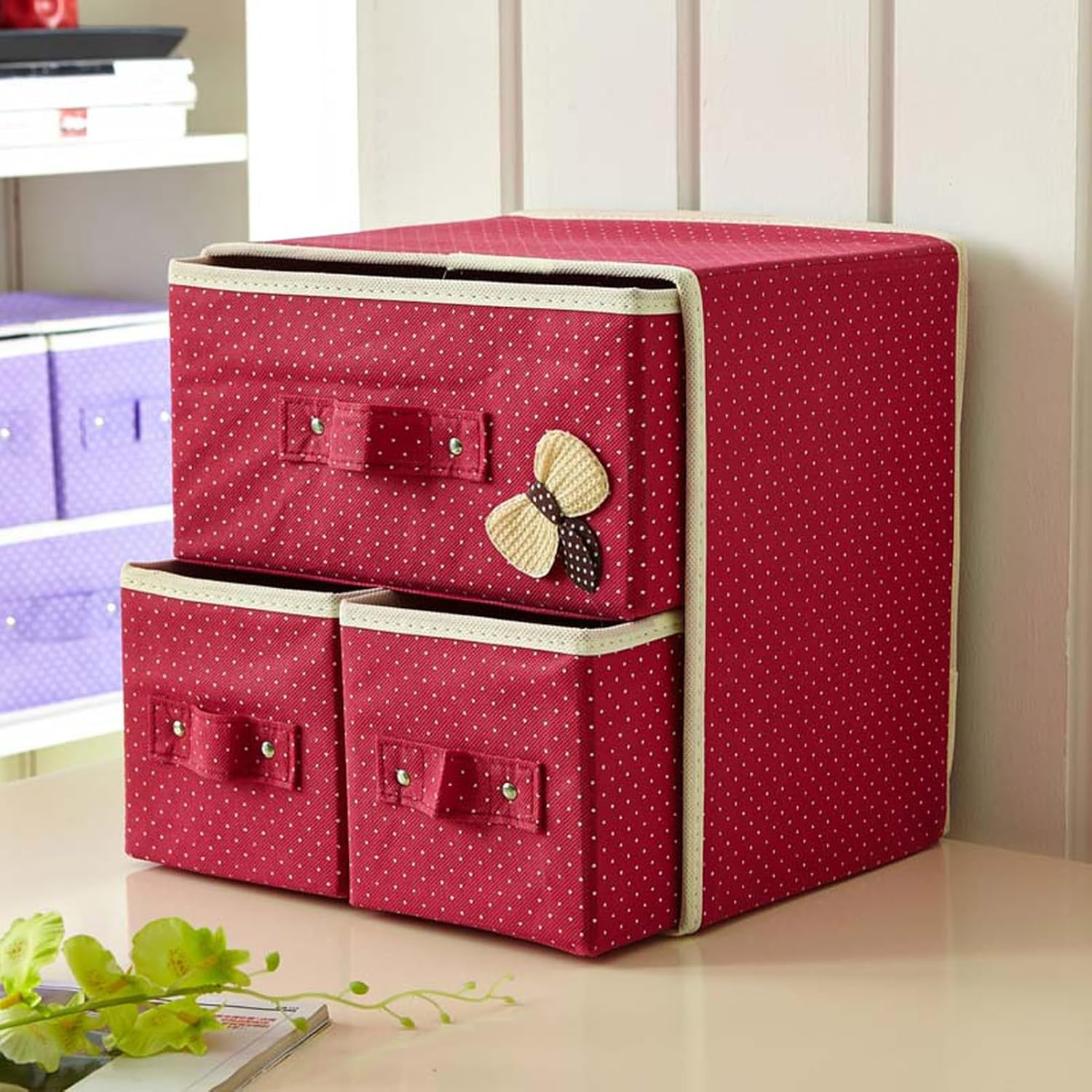 MJKQ9 下着収納ボックス 下着 ピンク 分類収納 引き出し仕切り 収納ボックス ベッド下収納 靴下收? 不織布 調節可能 湿気防