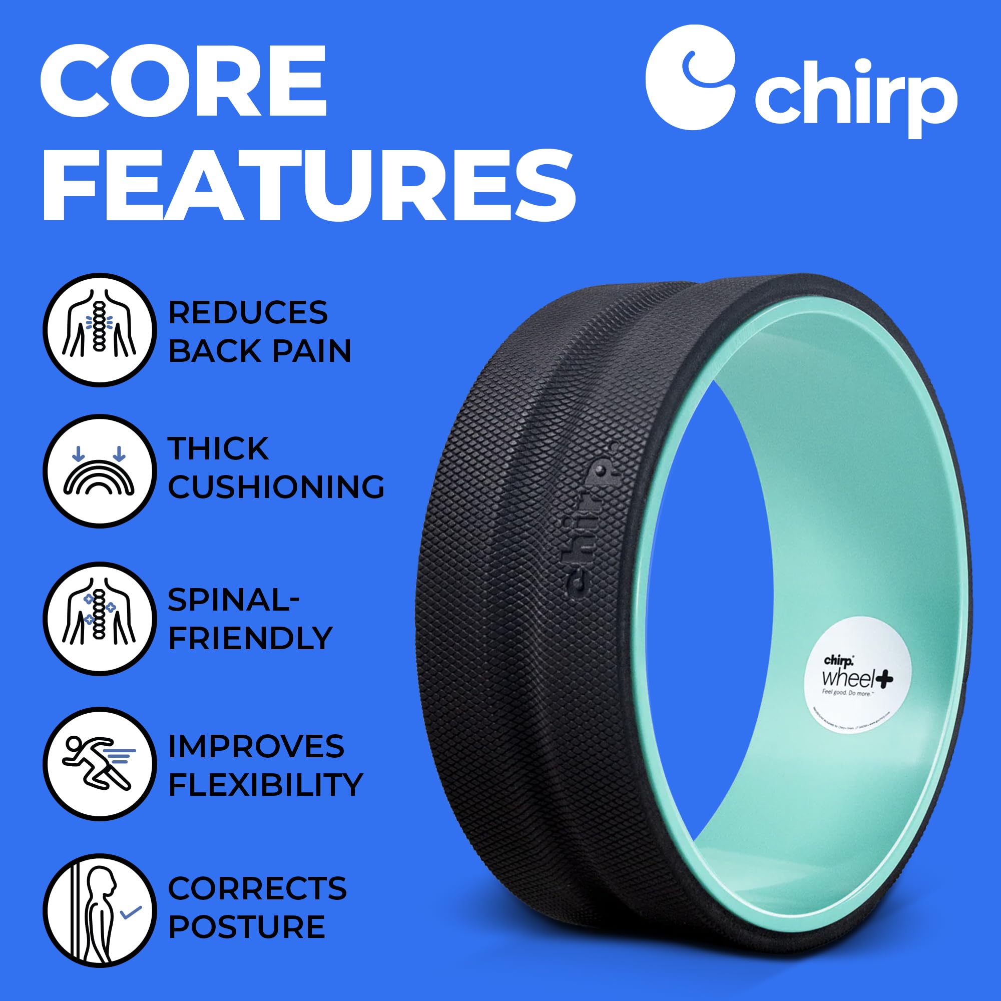 Amazon | Chirp ホイールフォームローラー 優しいボディローラー 耐汗