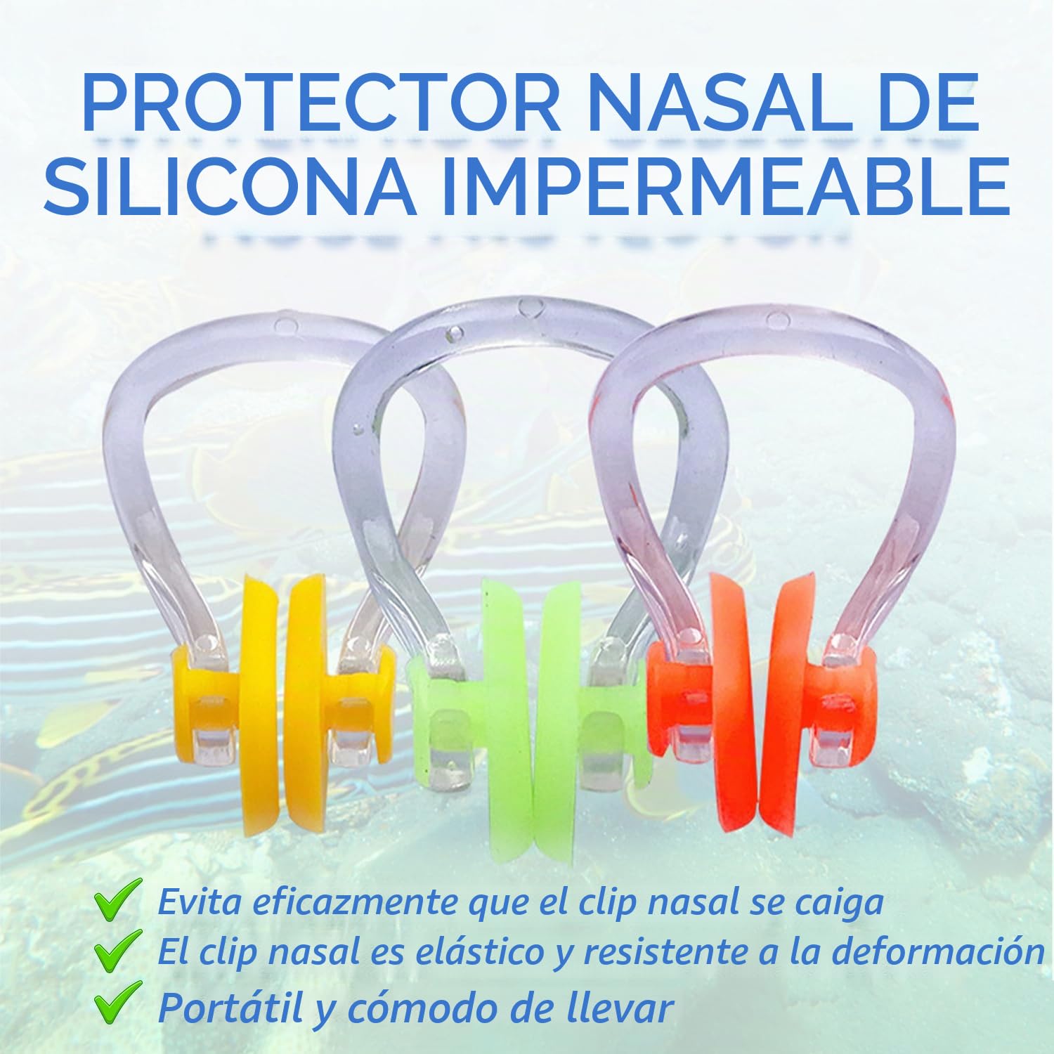 16 Piezas Pinzas Nariz Natacion, Silicona Impermeable Clip, Nasales de Silicona para Nadar Reutilizable, Clips de Nariz para Nadar, para Adultos, Principiantes Nadadores, 8 Colores