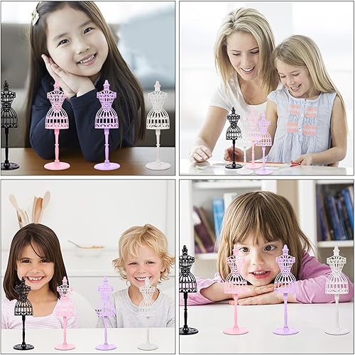 Miniatura 9 de Gadpiparty 12 piezas de mini maniquí modelo de vestido en miniatura para casa de muñecas vestido de casa soporte de apoyo mini accesorios de adorno