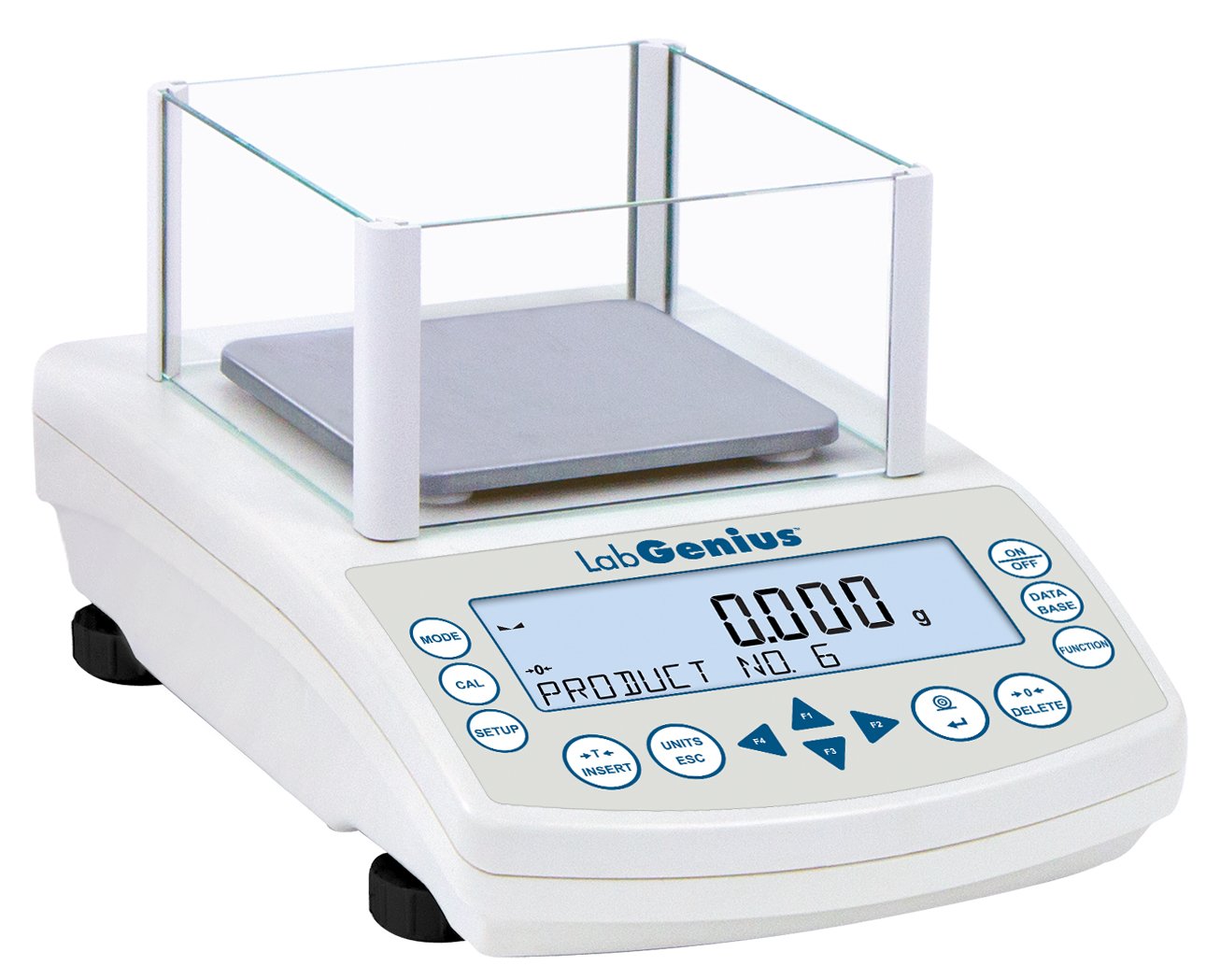 LabGenius DL-363 Gold-Series Precision Balance (DL-363) with 0.001g Readability and 210g Capacity with Short Open-Air Draft Shield, Stainless Steel