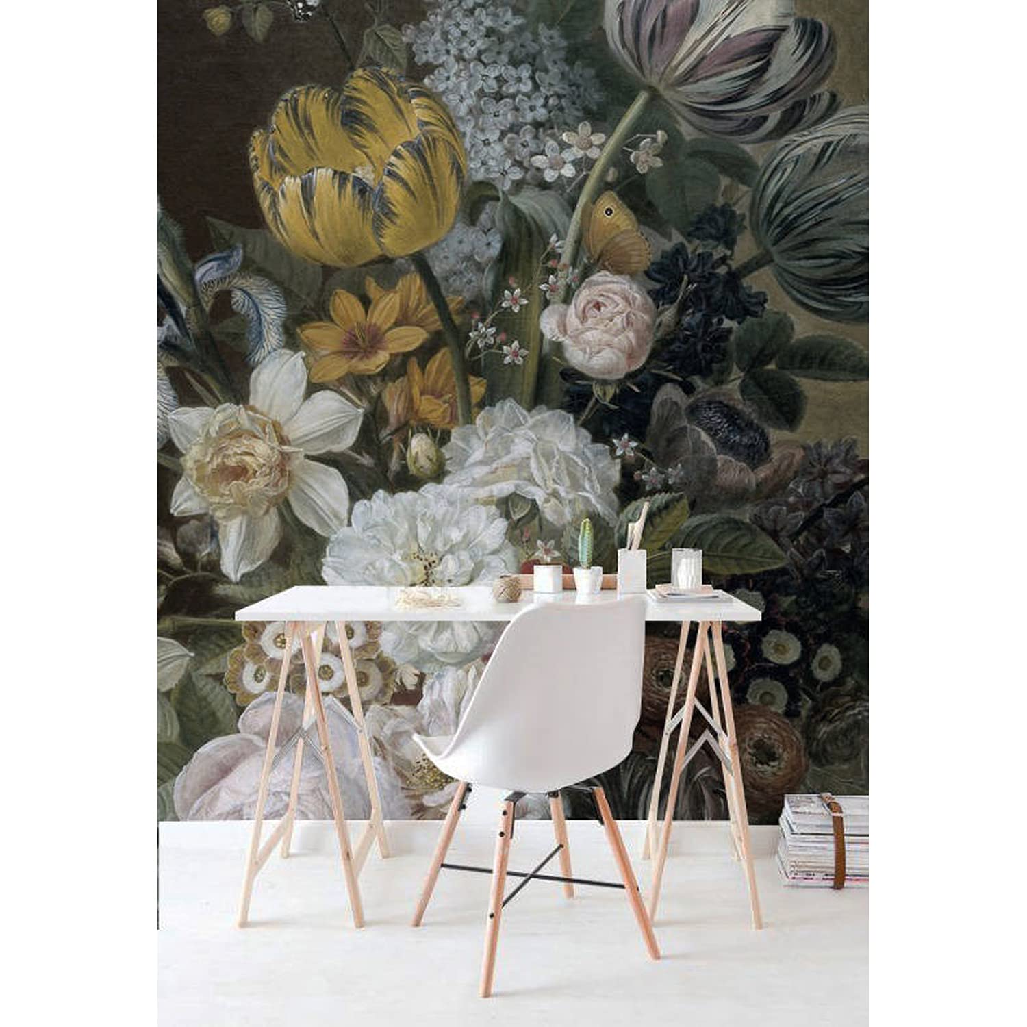 Papier Peint Fleurs Bouquet Floral Auto-Adhésif Coloray 250x250 cm