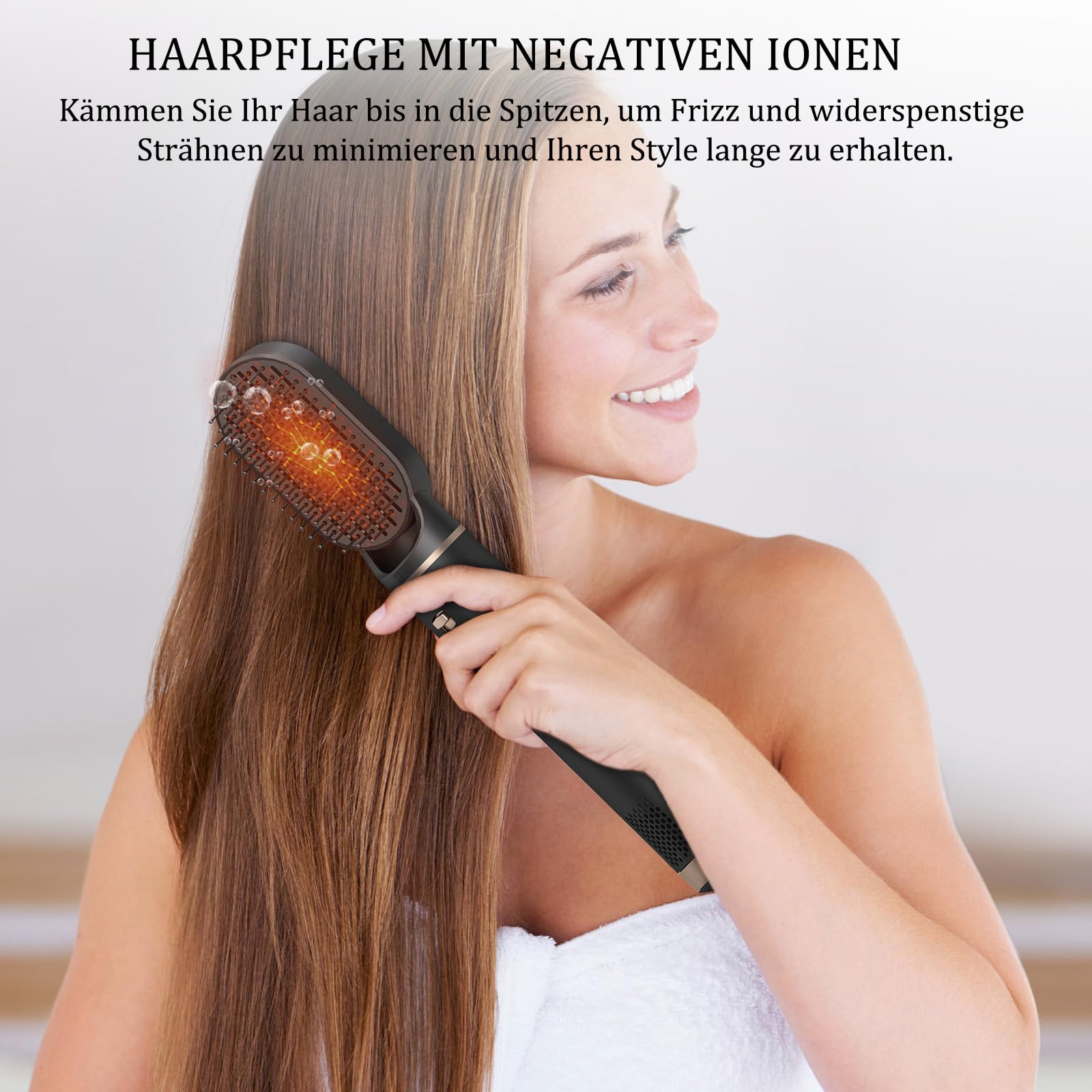 Airstyler 5 in 1 Hairstyler Haarstyler, Föhnbürste mit haartrockner für Frauen, Warmluftbürste Airstyler mit Föhn, Glätten, Lockenstab Automatisch, Haarglätter, Rundbürstenföhn, Ionen Air Styler