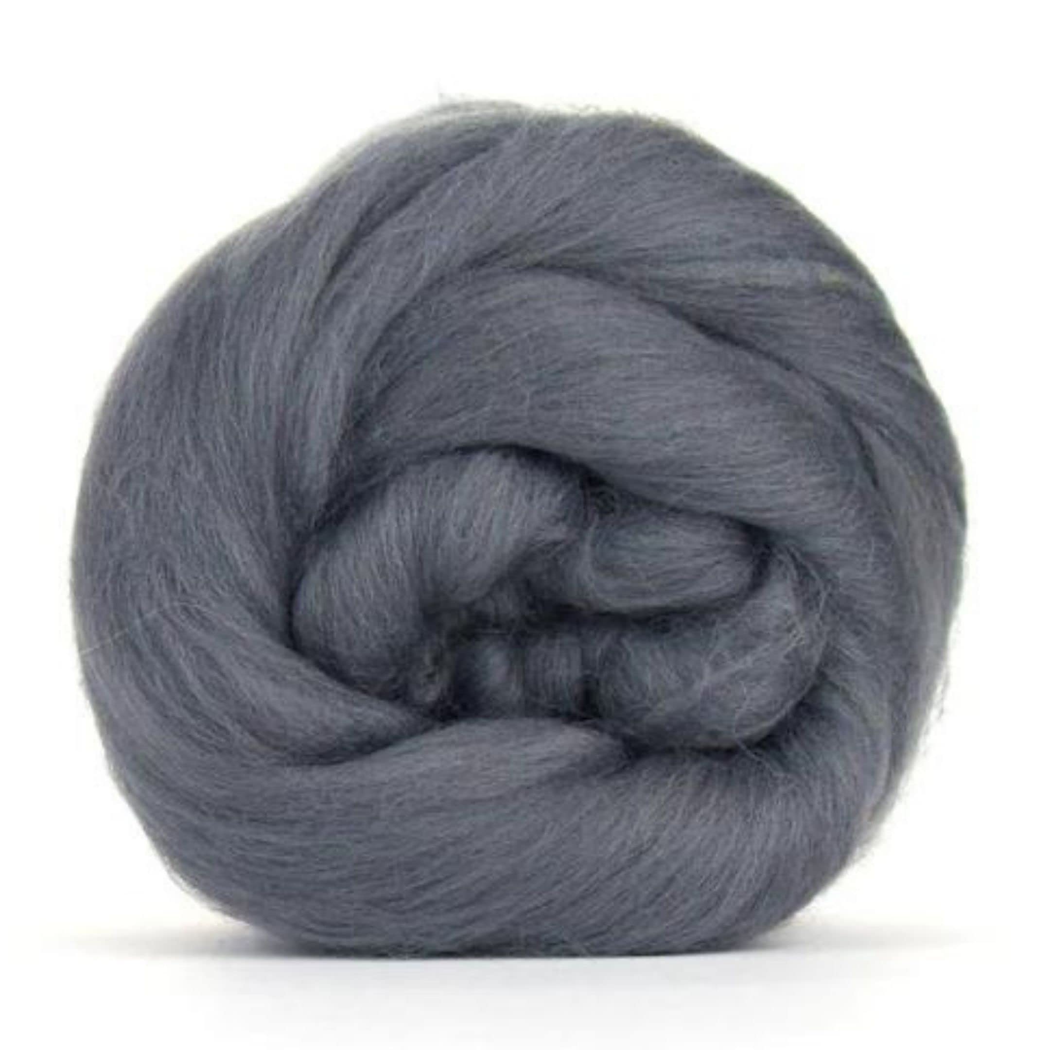 Revolution Fibers Merino Wool Roving | Premium Combed Wool Top | 22 Micron, Perfect for Felting Projects, Spinning, Wall Hangings and Tapestry (Granite)