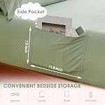 JSD Sage Green Sheet Set Full Size, 4 Piece Microfiber Sheets with Side Pocket Corner Straps, Extra Deep Pocket Oeko Tex Certified