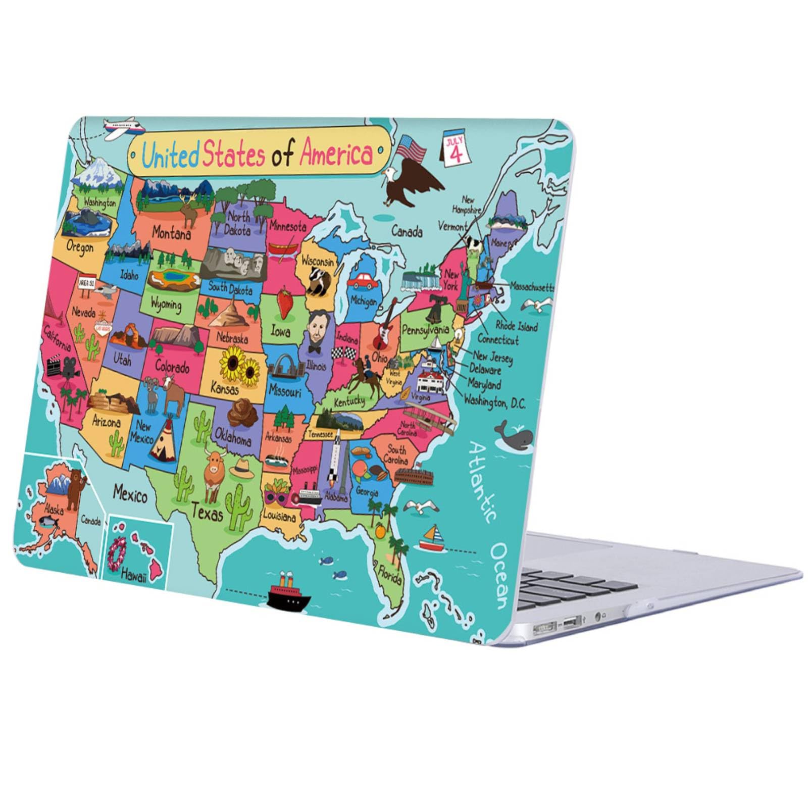 Funda MacBook 12 modelo A1534 ideal para viajar con diseño de mapa 8