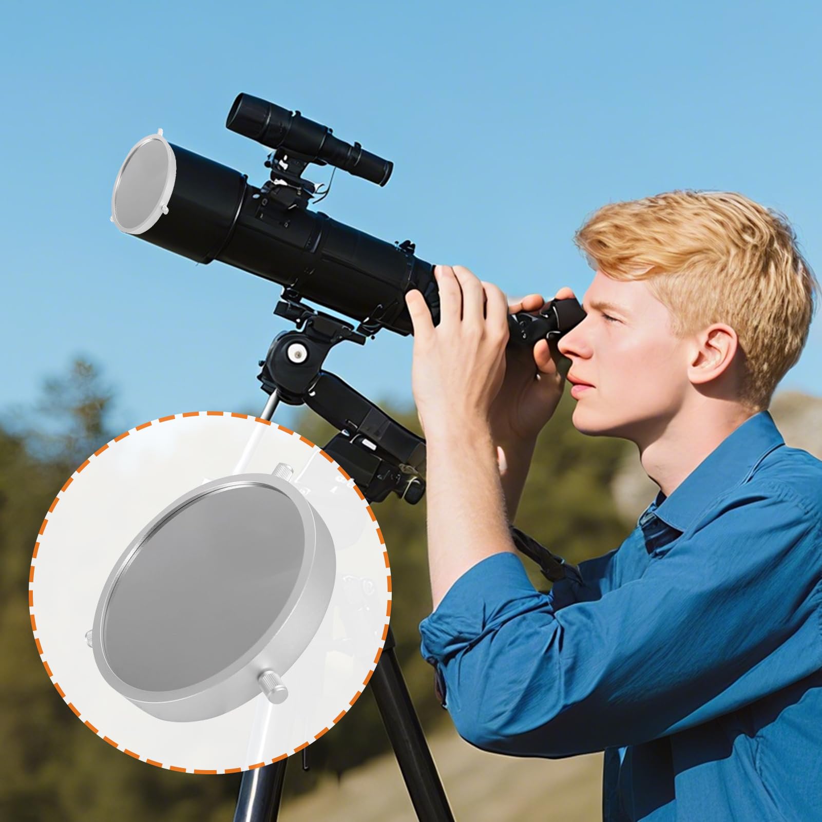 Filtres Solaires Pour Télescopes, Filtre Solaire Rétractable, Accessoires Pour Télescope, Accessoire D'Observation Solaire, Pour Photographe Astronomes Amateurs Observation Diurne