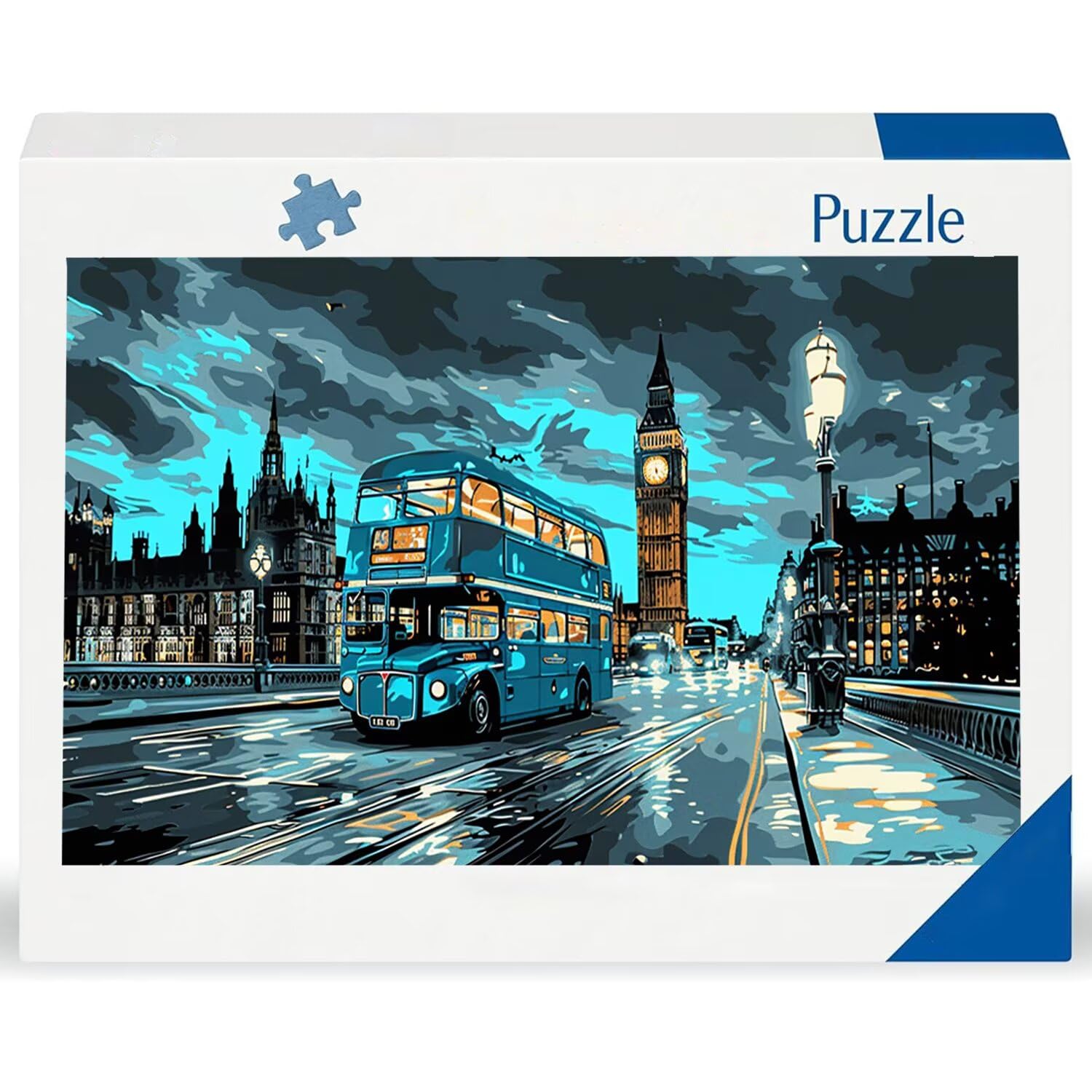 Puzzle para Adultos 1692 Piezas, Vista de la Calle de Londres Puzzle, Desafiante, Rompecabezas Encajan Perfectamente, Letras en la Parte Posterior, Regalo para Personas Mayores (179x31cm) v-644