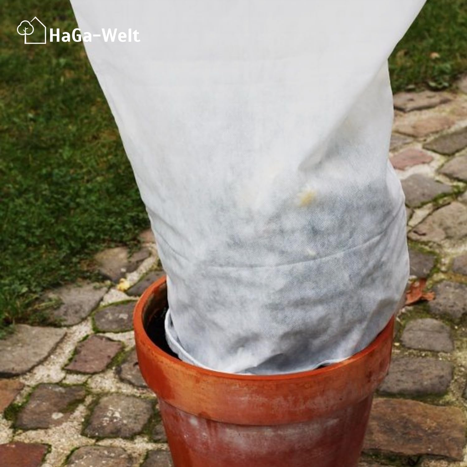 HaGa® Telo antigelo in tessuto non tessuto 80 g/m², 155 cm x 150 cm, colore marrone, resistente alle intemperie, conservazione ottimale del calore, versatile