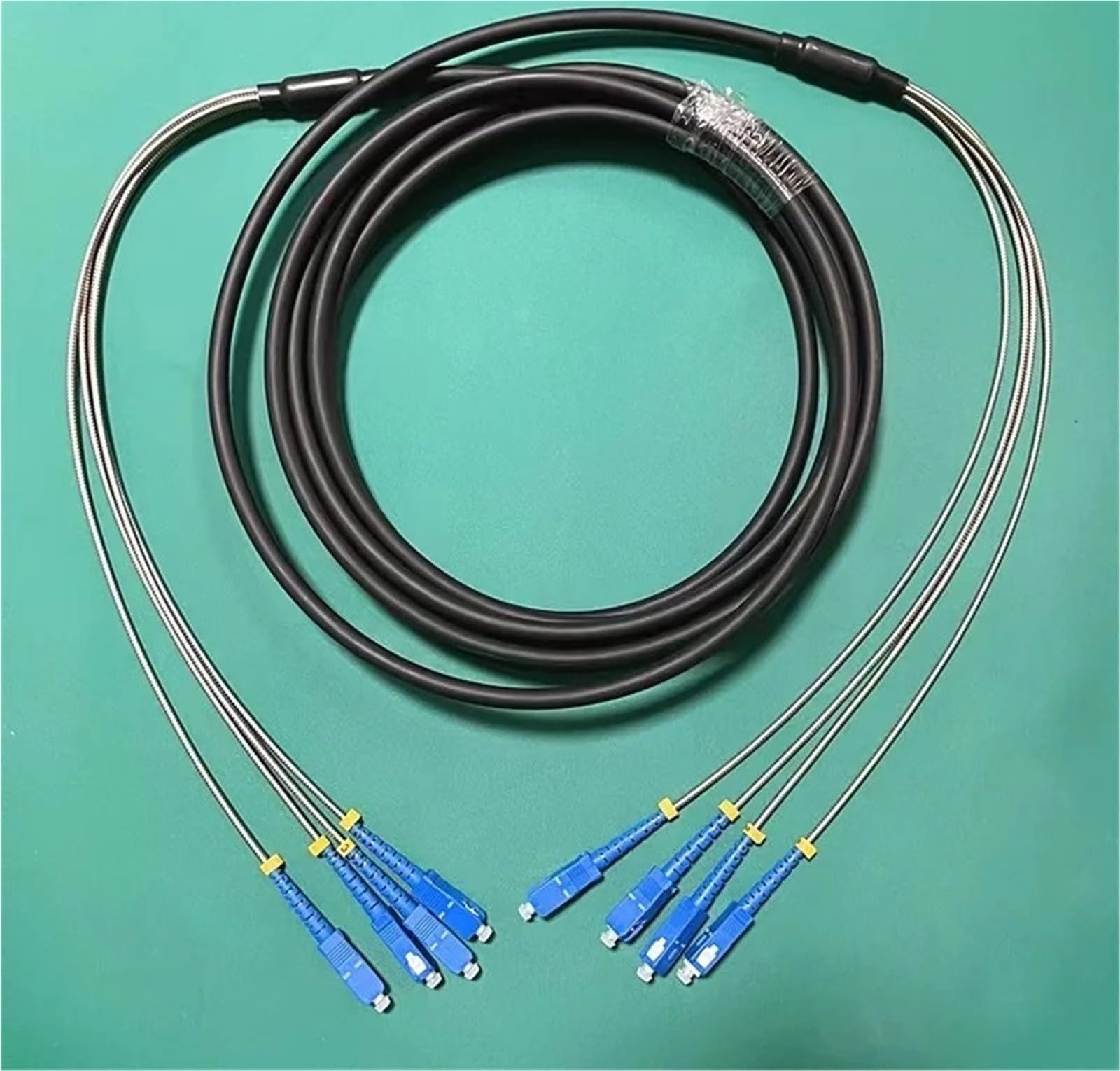 Câble de connexion fibre optique 2C 4C pour extérieur CPRI 250 m SM OM3 OM4 OM2 LC SC FC ST 2 cœurs 4 cœurs monomode FTTA pont (2 cœurs SC-SC SM)