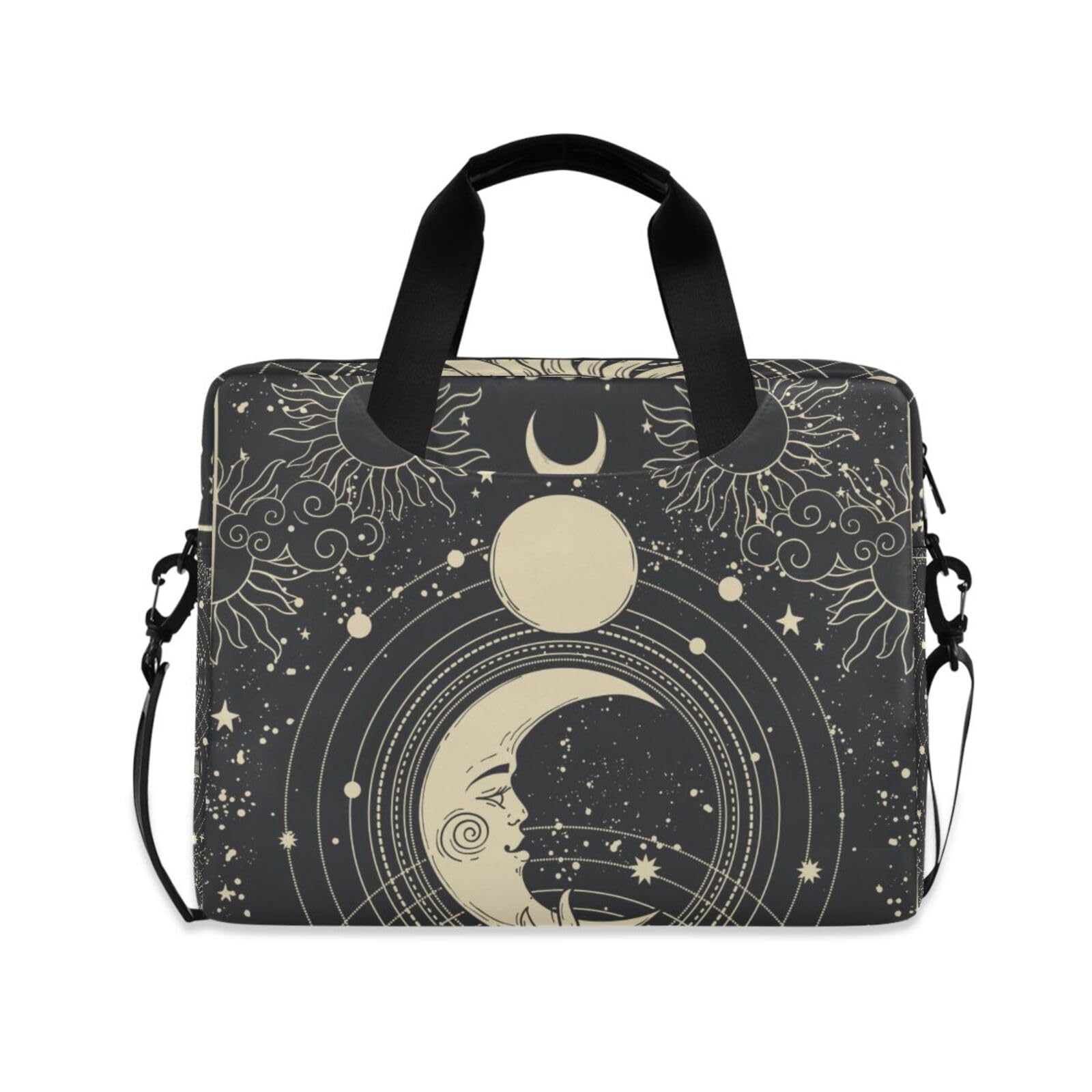 Goth Astrology Tarot Laptop Case 15.6 inch Computer Bag Waterproof Laptop Briefcase Laptop Bag for Women & Men