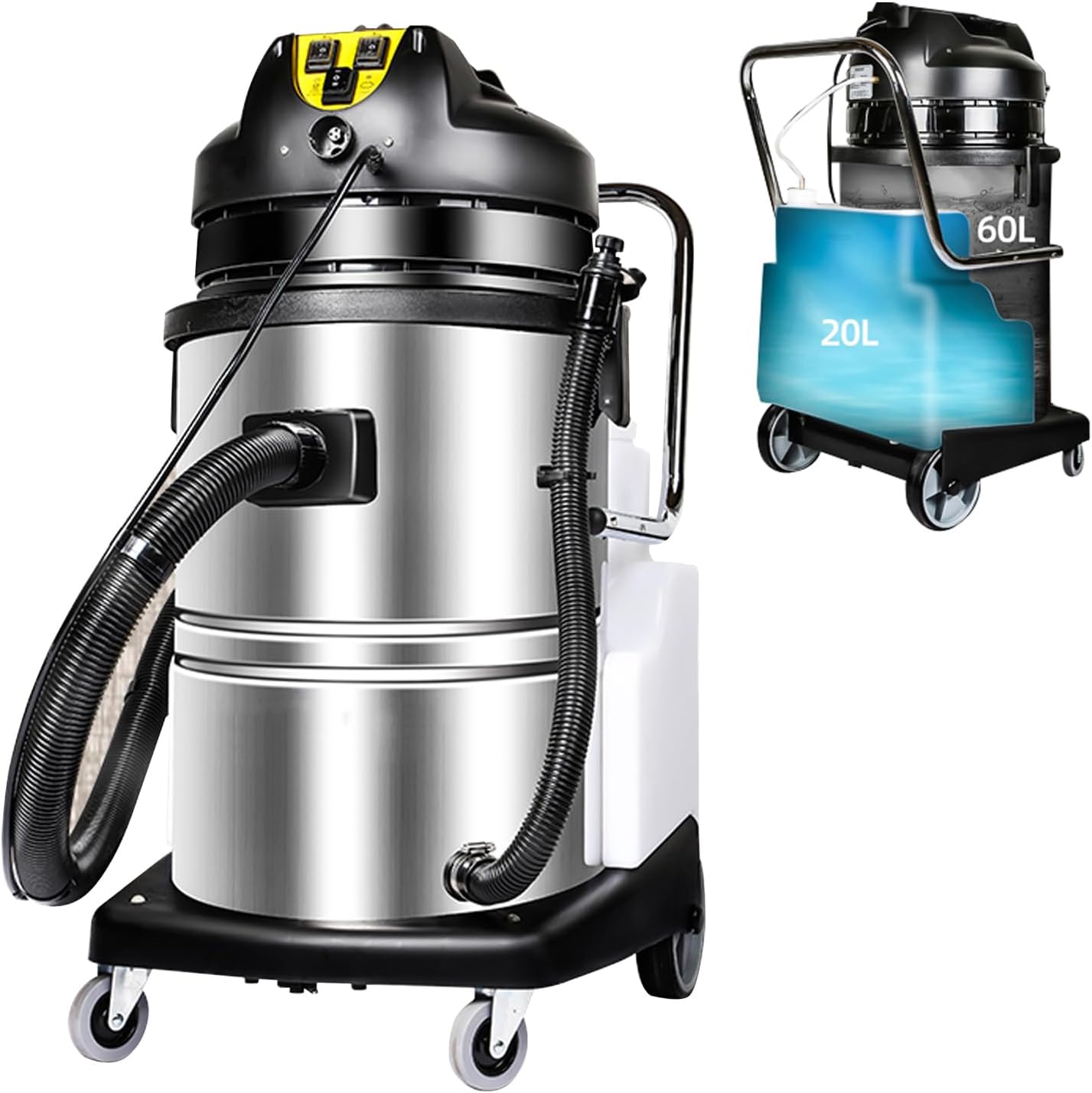 INTSUPERMAI Carpet Cleaner Machine Carpet Extractor Upright Carpet Cleaner 60L Multi Floor Pet Carprt 3 in 1 Portable Carpet Cleaner