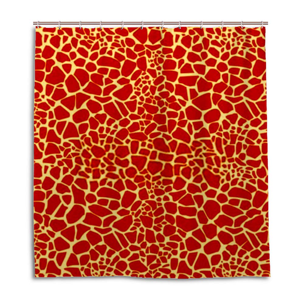 Rideau de douche en fourrure de girafe polyester anti-moisissure 168x183cm