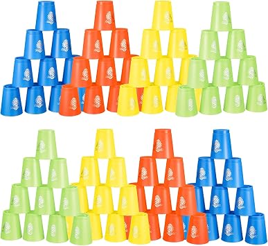 Libima Orange, Yellow, Blue, Green Sports Stacking Cups Set