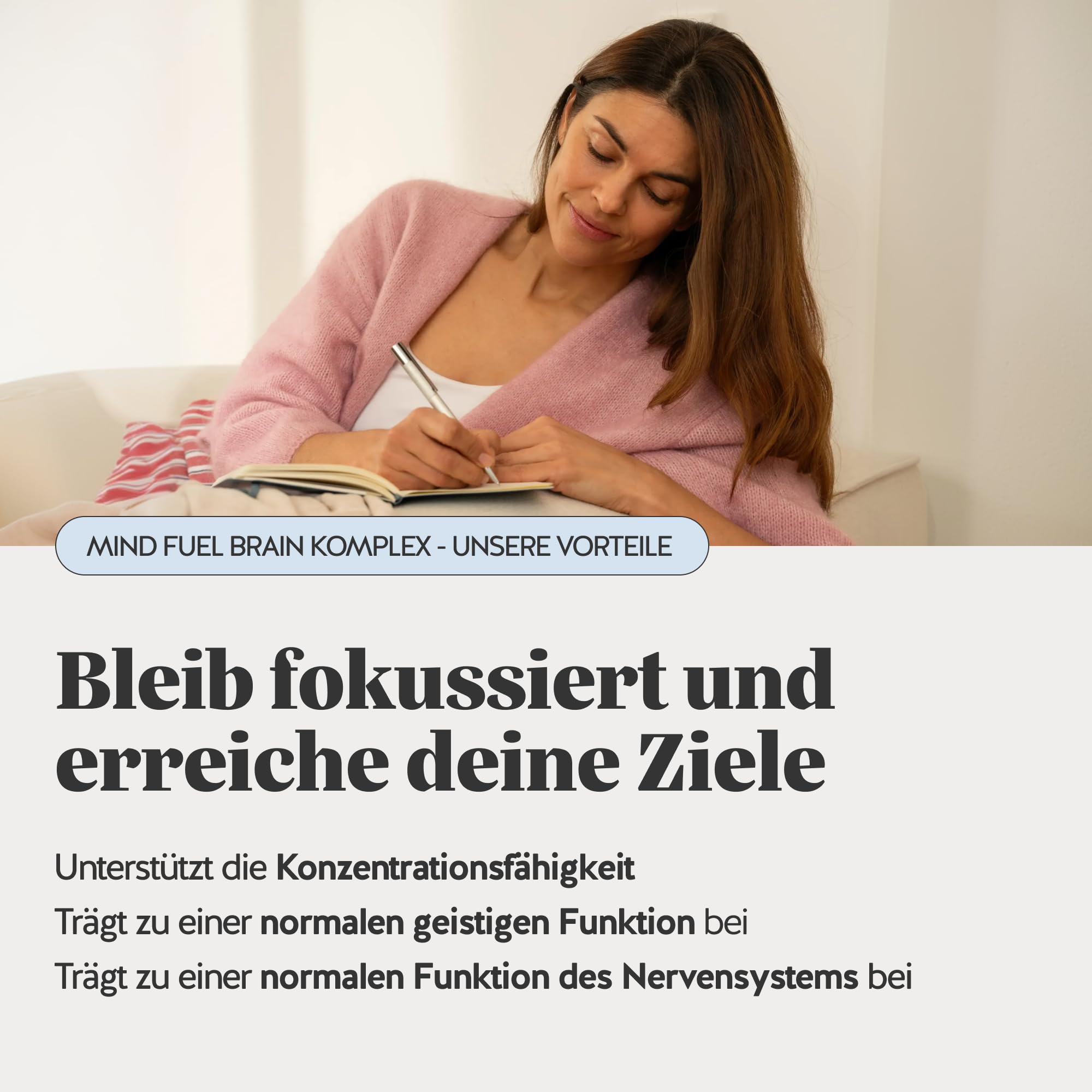 Bears with Benefits - Gummibärchen Ginseng - Konzentration - 90 Stück | Mind Fuel Brain - Ginseng, Ginkgo, L-Theanin, Vitamin B6, B12, C & Niacin - Vorrat für 3 Monate - Zuckerfrei, Vegan