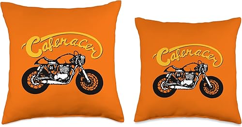 Miniatura 3 de American Cafe Racer Motorcycle Apparel and Merch Cafe Racer Biker Men Women Adult Teens Boys Girls Kids Youth Throw Pillow, 16x16, Multicolor