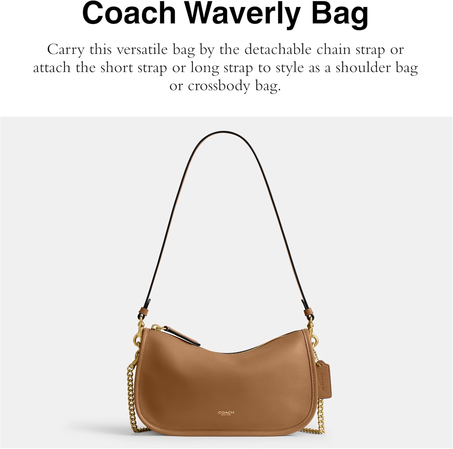 COACH Women's Natural Grain Leather Waverly Bag - Image 2