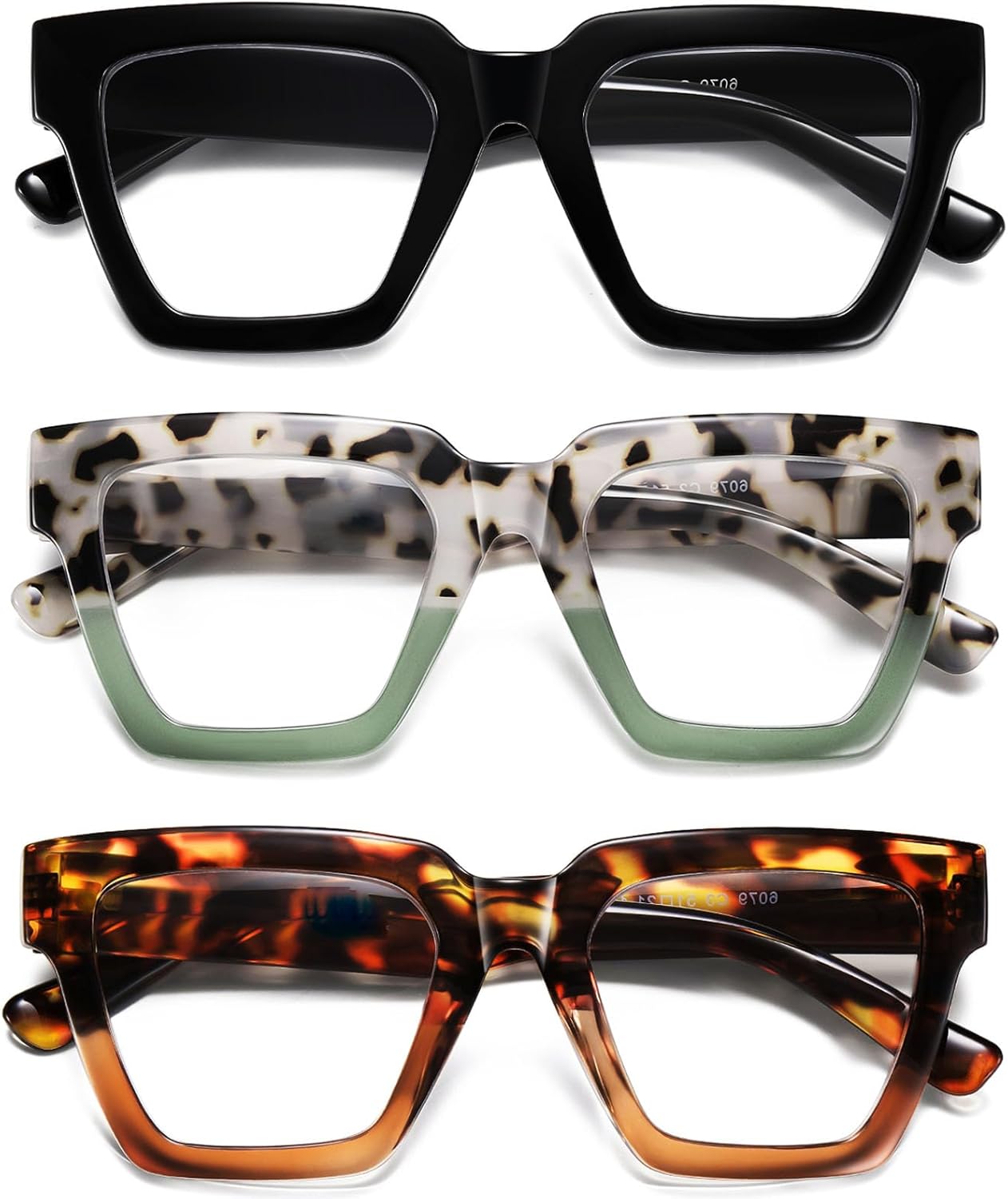 Oversized Reading Glasses Women Oprah Style Blue Light Blocking Computer Readers Designer Ladies Large Frame Square
