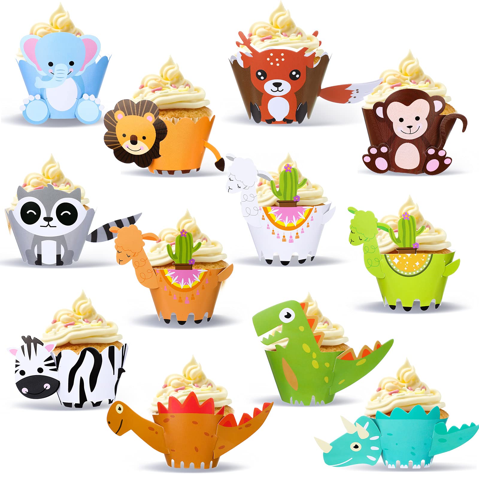 24-Piece Farm Animal Cupcake Toppers - Barnyard Party Decor For Birthdays & Showers