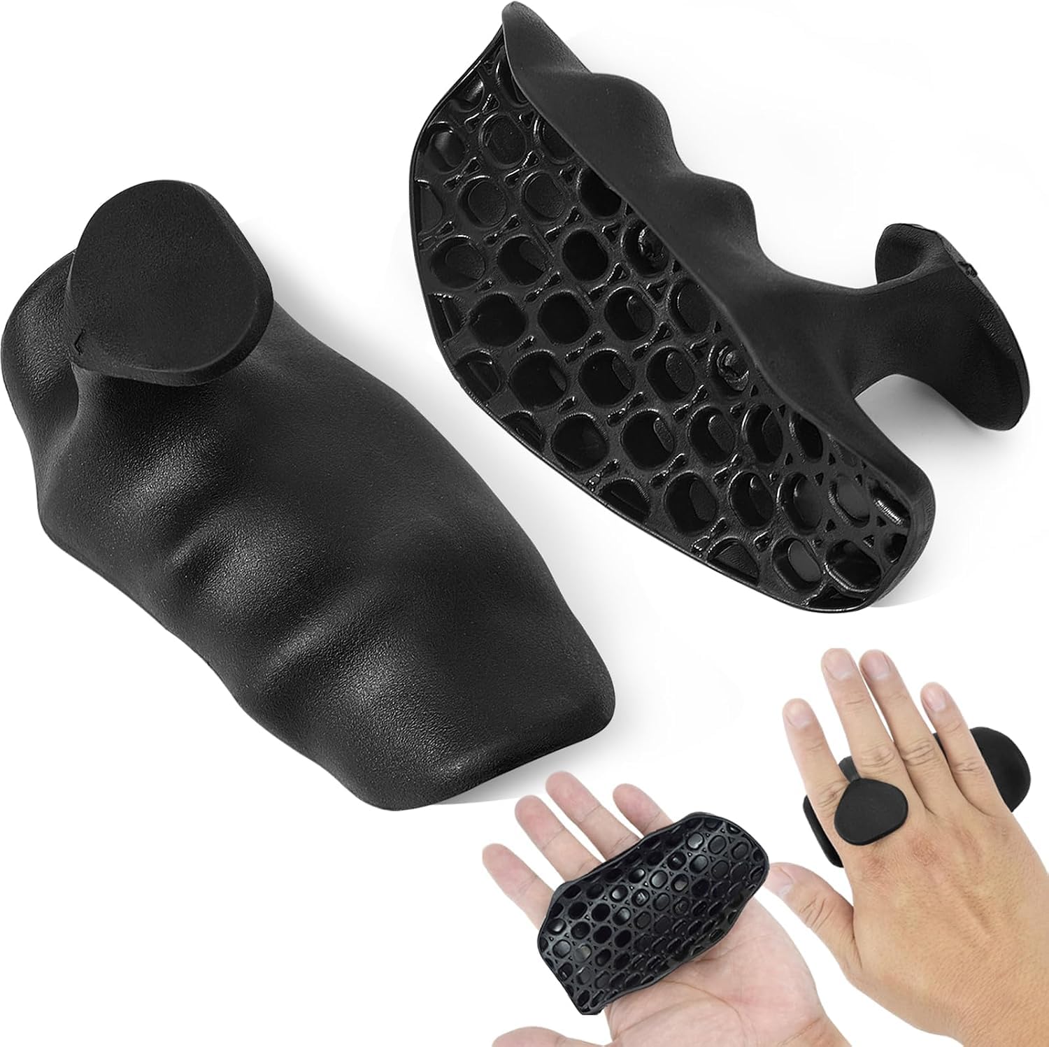 Rubber Weight Lifting Grip for Men - Lifting Hook Straps for Gym Deadlifiting | Gym Gloves for Men Women Anti Slip Grip | Dumbbell Barbell Grip (Black)-image-25