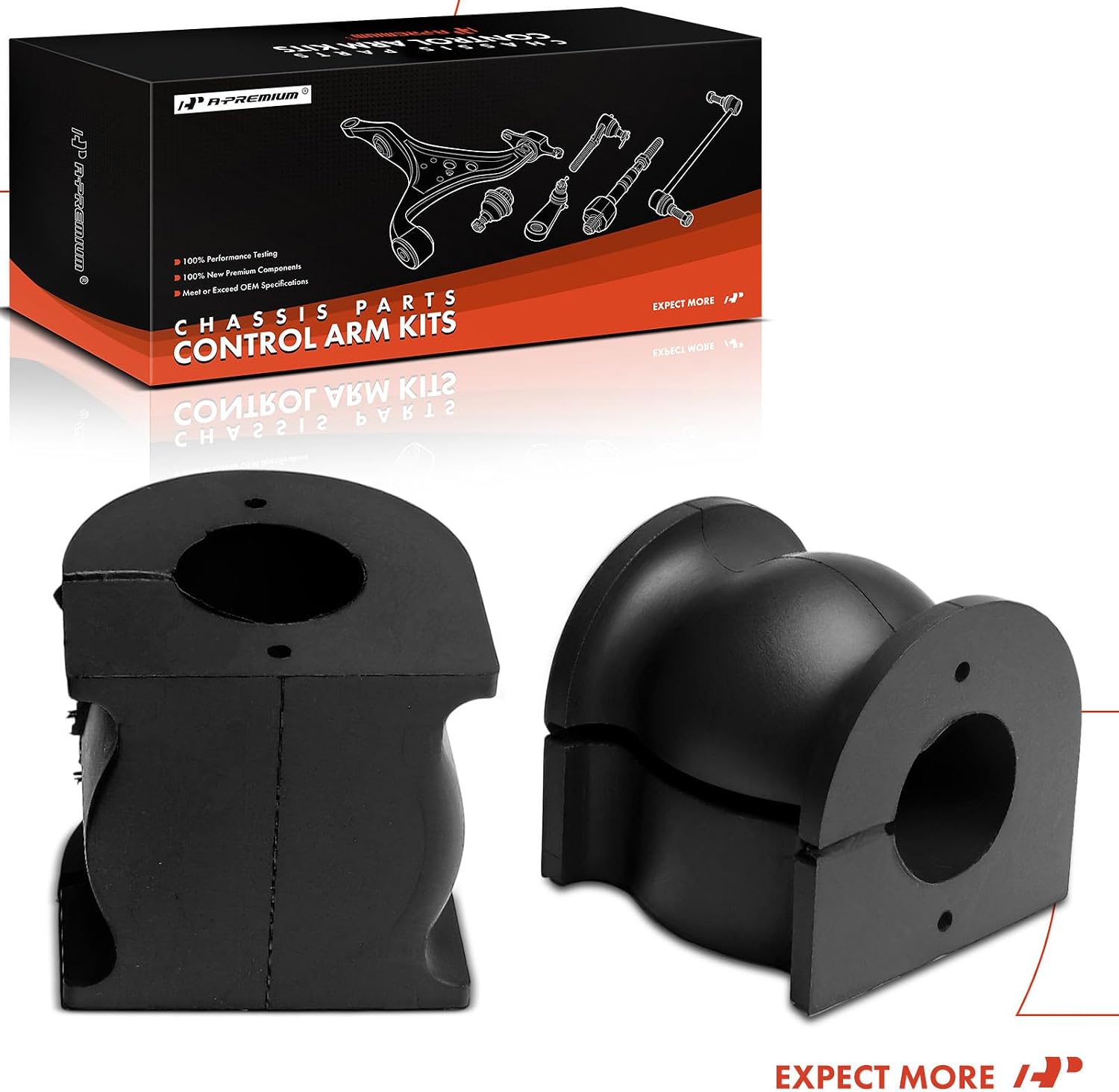 A-Premium 2 x Front To Frame Sway Bar Bushing Kits, Compatible with Honda CR-V CRV 2007-2014
