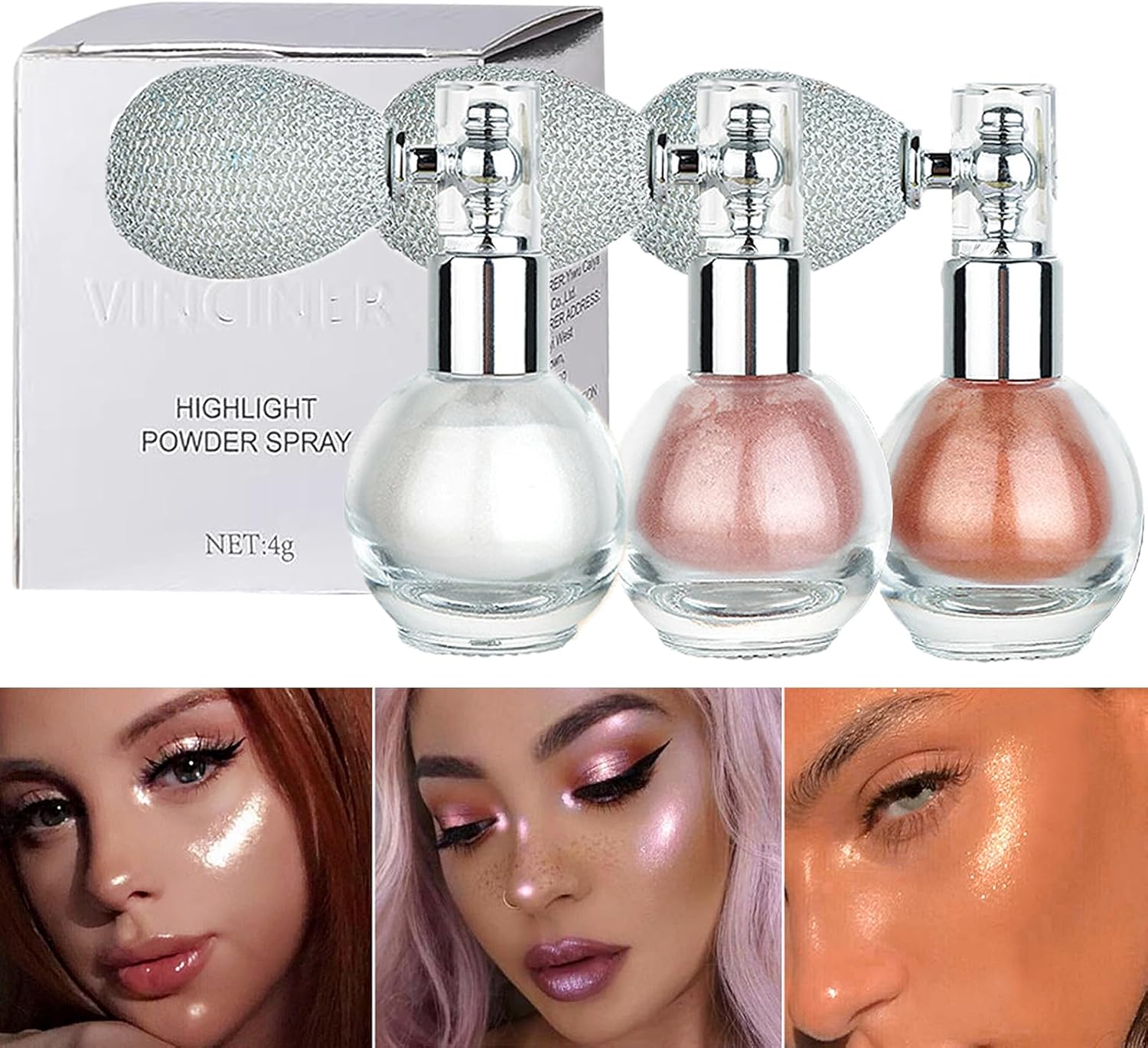 Paillette Scintillante Spray Corps et Visage: 3 Couleurs Éclatantes pour un Look Glamour