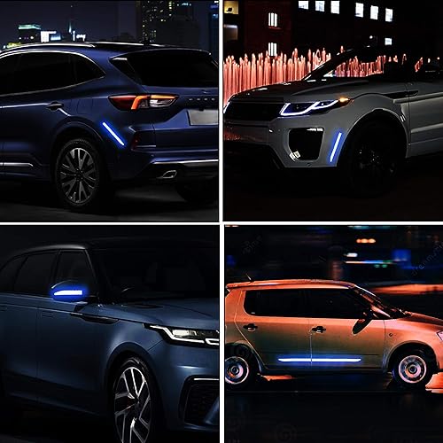 Miniatura 7 de TOMALL Adhesivos reflectantes fuertes de 35.2 pulgadas, visibilidad nocturna de alta intensidad, advertencia de seguridad universal, grado de