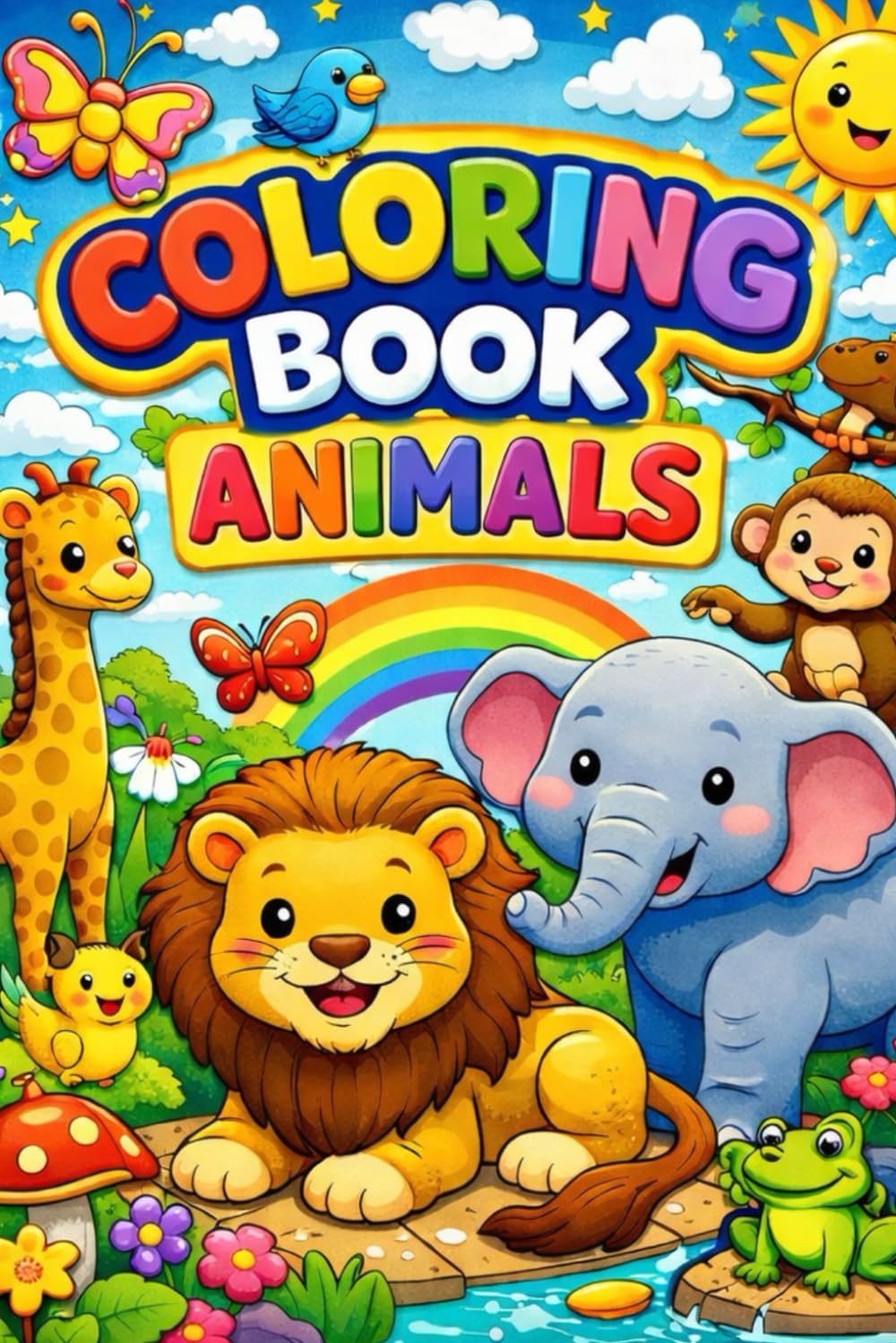 COLORING BOOK ANIMALS: coloring book 30 pages