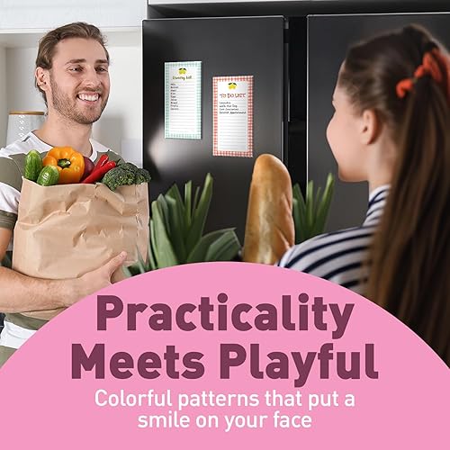 Miniatura 6 de S&O - Paquete de 4 papeles magnéticos para refrigerador, potentes hojas adhesivas para juegos de refrigerador, diarios de campo de fuerza para