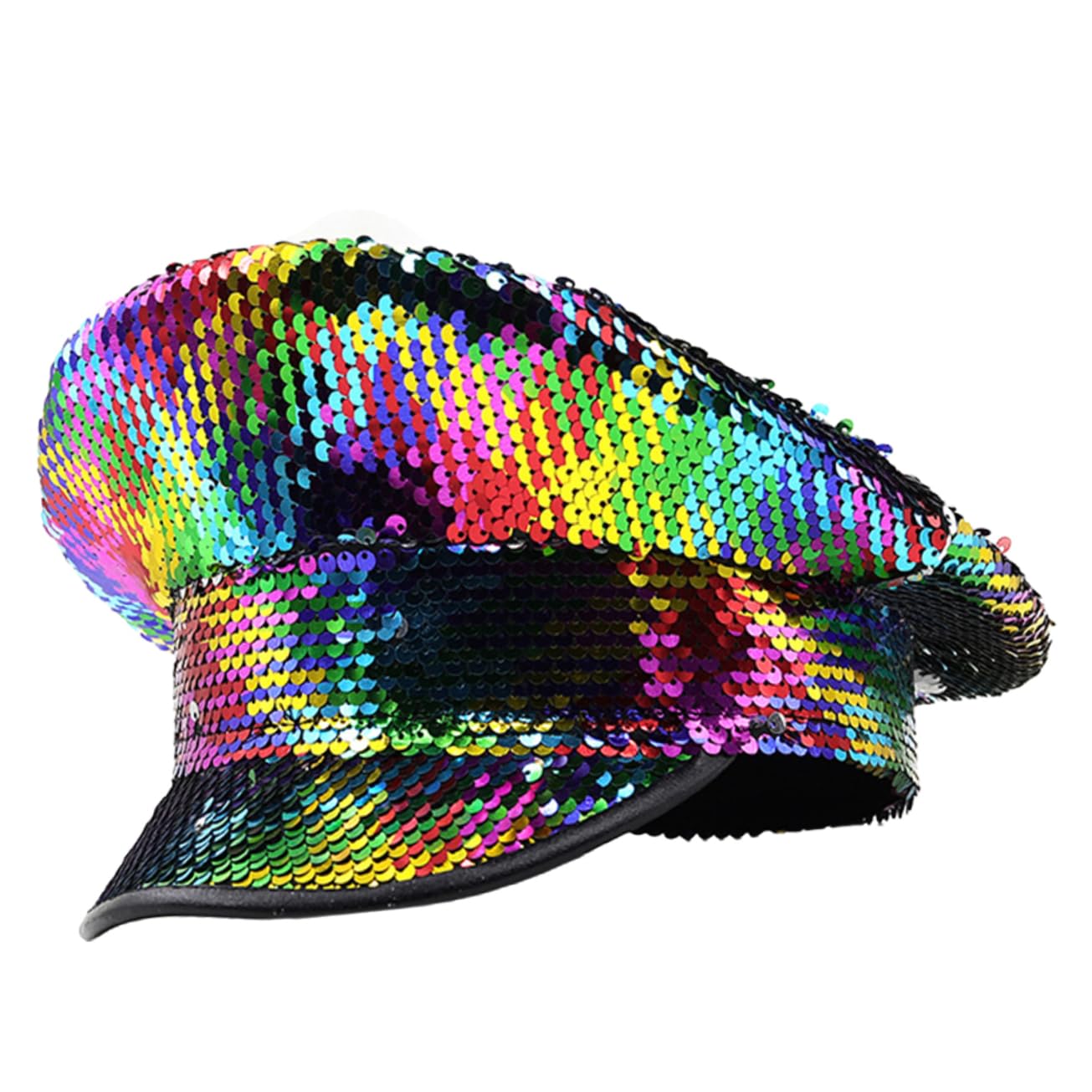 BESPORTBLE Cappello Scuro con Paillettes Cappelli per Le Donne Cappelli con Abbigliamento da Festa Rock per Yacht Cappello da Birra da Sposa Caps Colorful Plastica