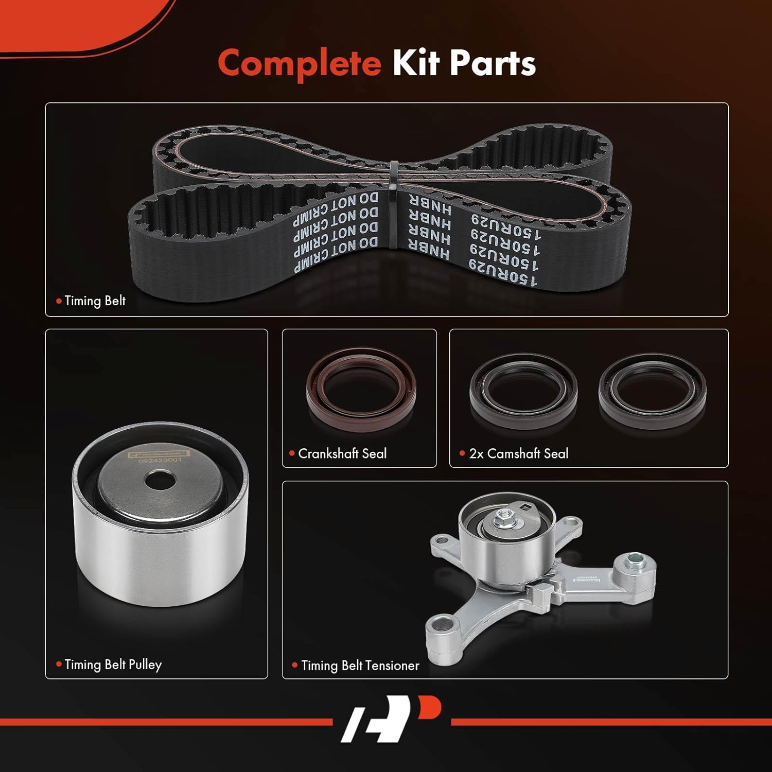 A-Premium Engine Timing Belt Kit Compatible with Dodge, Chrysler, Mitsubishi, Eagle & Plymouth Cars - Avenger, Sebring, Eclipse, Neon, Talon, 1995 1996 1997 1998 1999-2.0L