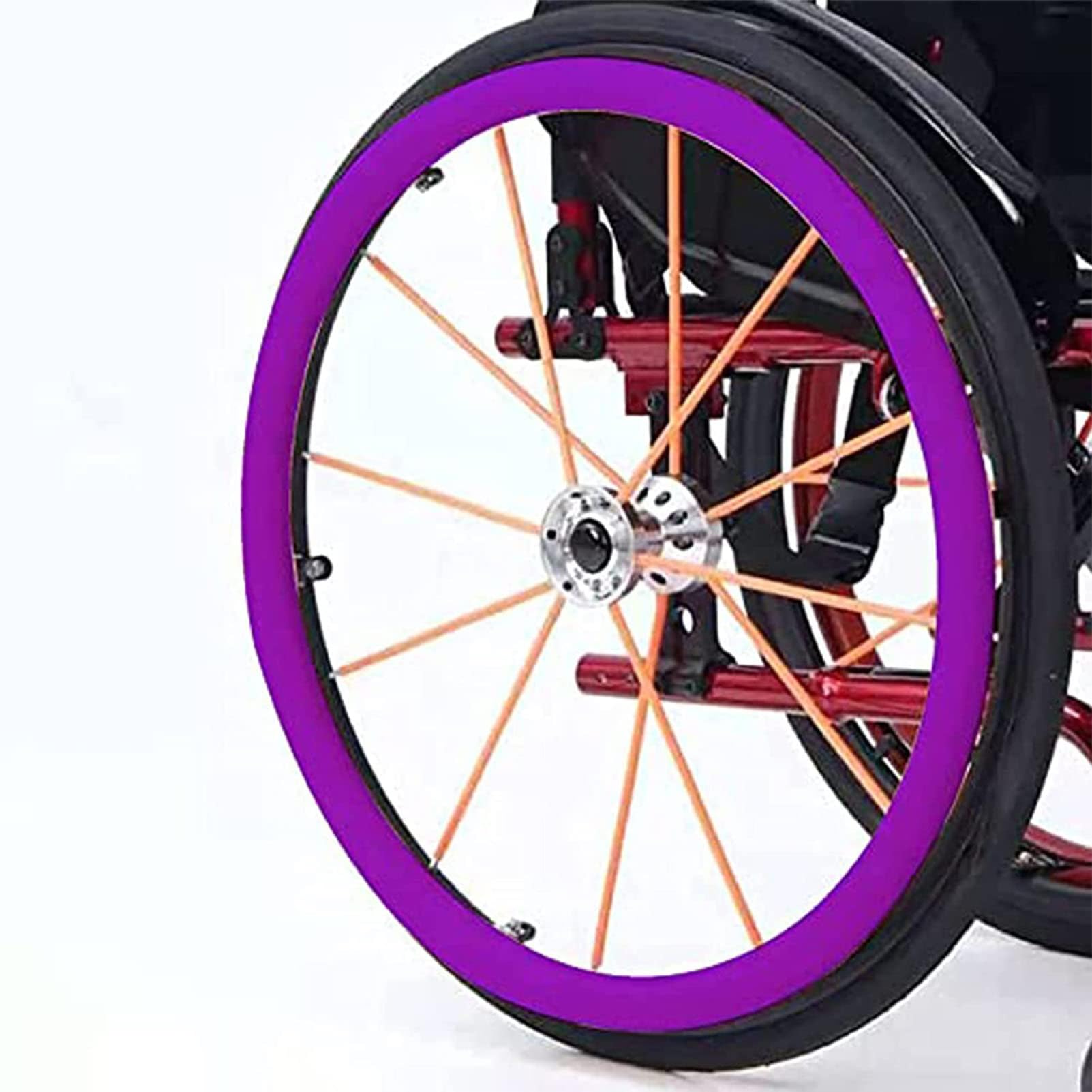 Funda para silla de ruedas, accesorios para sillas de ruedas, fundas para llantas de 24 y 22 pulgadas, 1 par de fundas antideslizantes y resistentes al desgaste para ruedas traseras de silla de ruedas