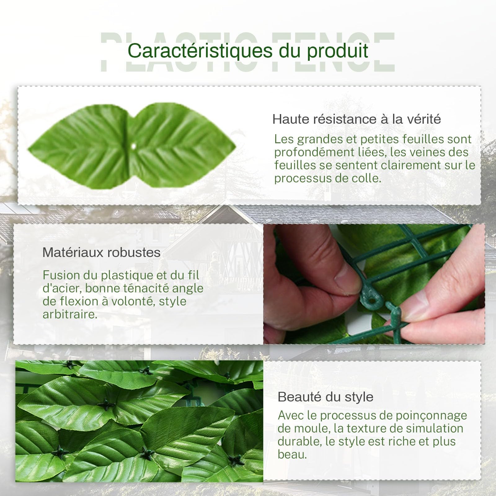 Valla de privacidad artificial de 1,5 x 5 m, seto de hojas verdes para balcón al aire libre, barrera de privacidad de vid artificial, decoración duradera de jardín, resistente a los rayos UV, fácil