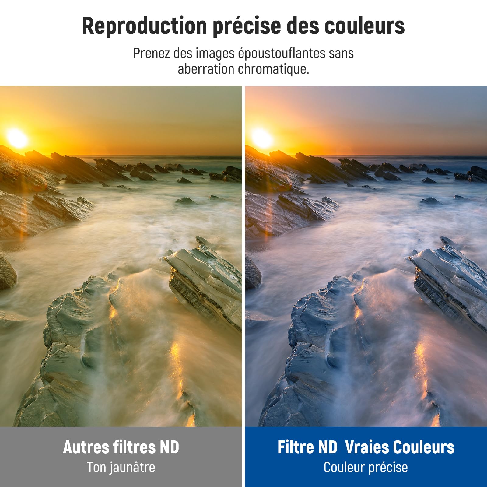 NEEWER Filtre ND Variable HD Vraies Couleurs 58mm ND2-512 (1-9 Stops),VND & Objectif Magnétique ND32, Filtre ND Multicouche,Pas de Décalage Couleur/Pas de Croisement X/Pas de Vignettage