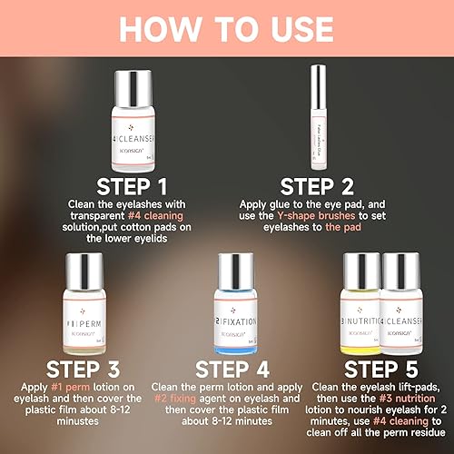 Miniatura 5 de Kit de levantamiento de pestañas, kit de permanente de pestañas, juego de extensiones de pestañas rizadoras profesionales, versión mejorada con