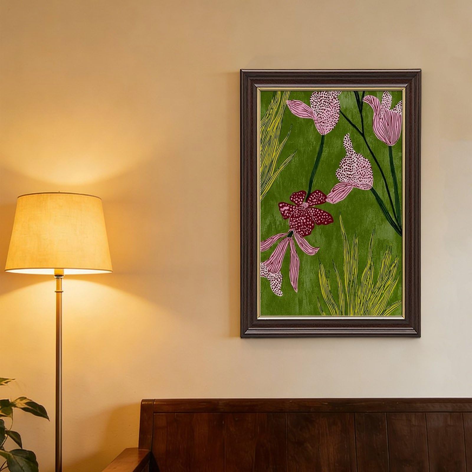 AYINUER Póster de lienzo con diseño de flores botánicas para decoración de