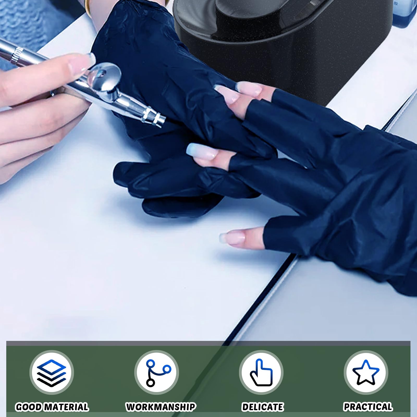 Set di aerografo con compressore, 40 PSI, kit di aerografo portatile a doppia azione + accessori per la pulizia del trucco, design delle unghie, decorazione di torte, modellismo e modellazione di