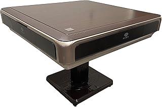 Foldable Ultra-Thin Automatic Mahjong Table with Wheels - Chinese, Filipino and American Style 40mm Numbered Tiles (with Hard Table Cover)
