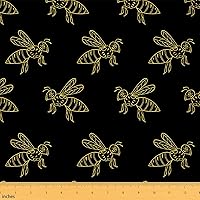 Vista 10 de Tela de mariquita por yarda, tela de tapicería de animales a rayas negras y marrones para sillas, sofá, tela impermeable de lunares geométricos